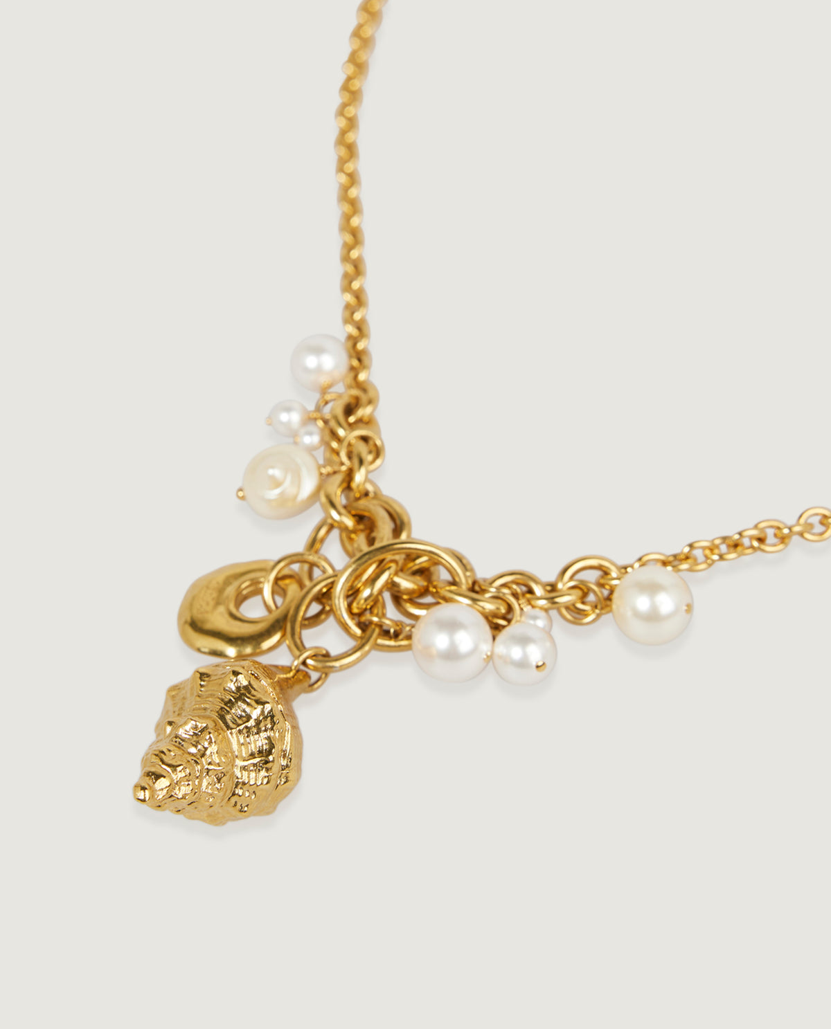 Ketting met schelpenhanger - Goud