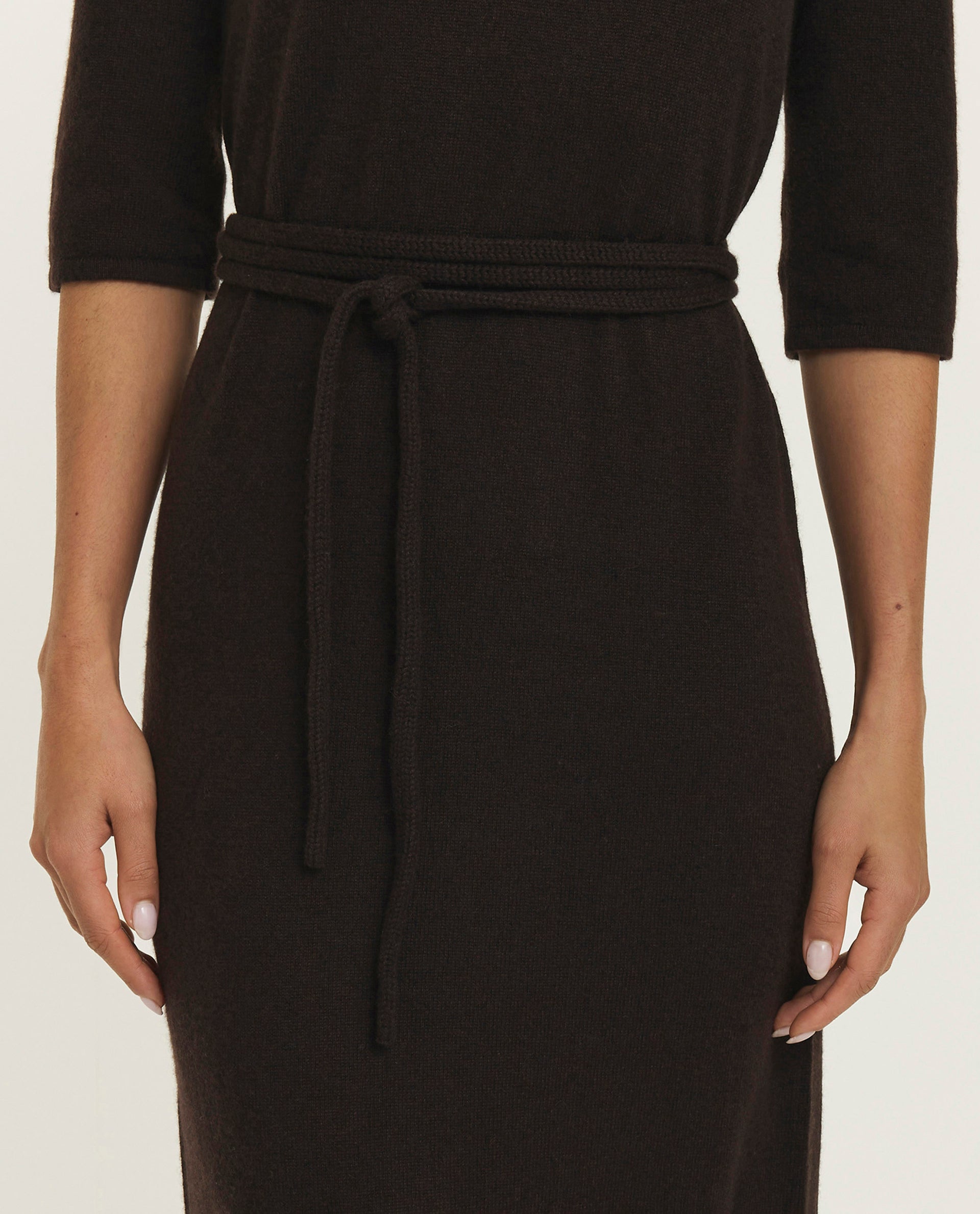 Cashmere Jurk - Bruin