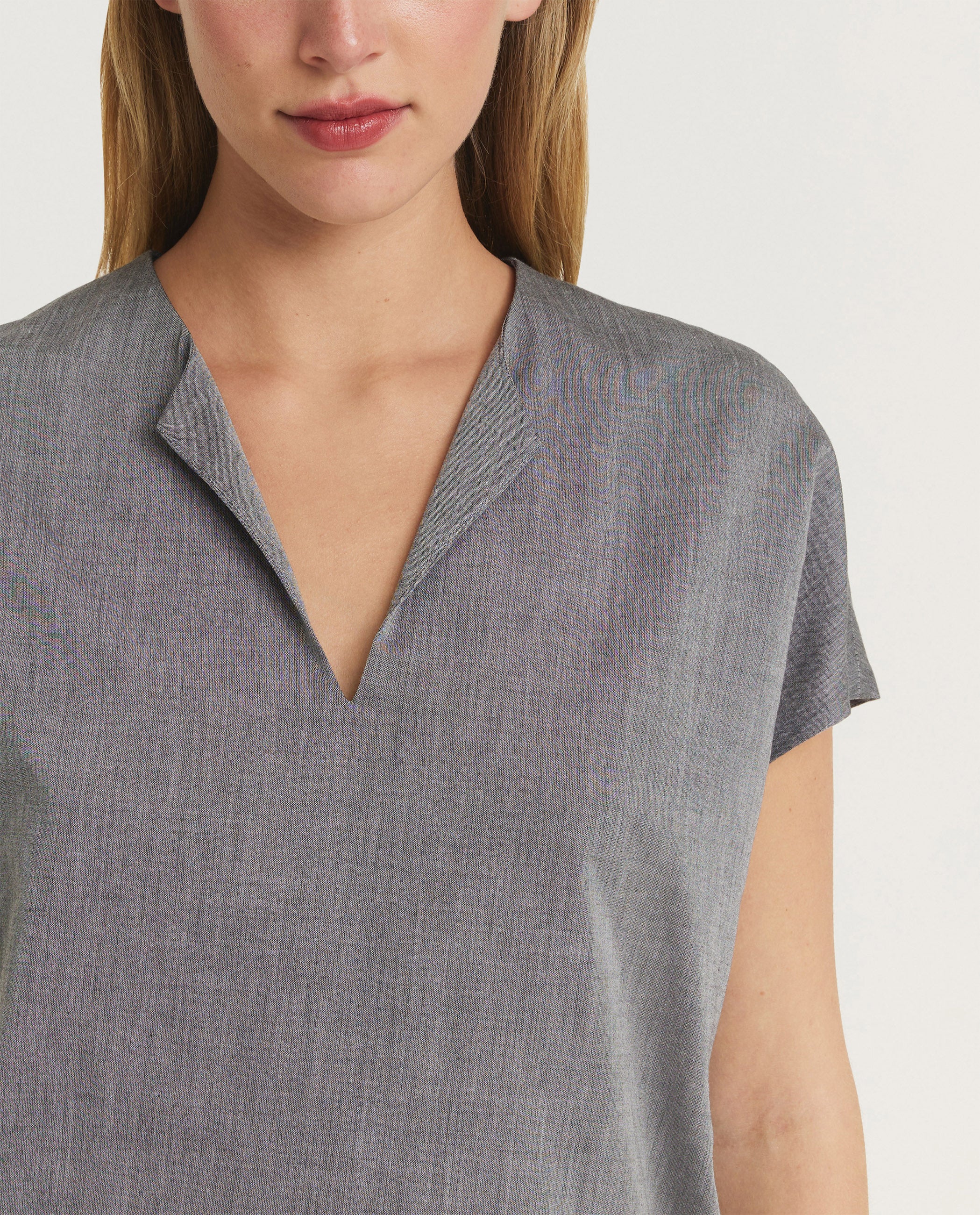 Katoenen top met kapmouwen