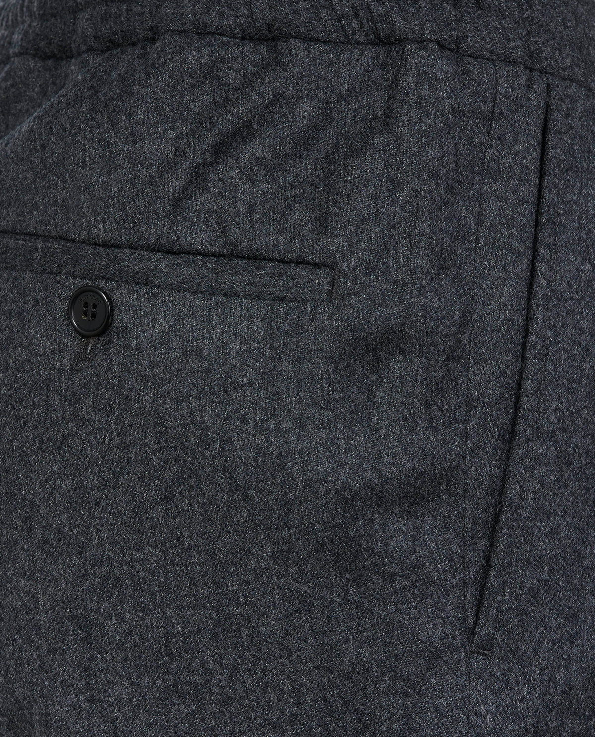 Wol Flannel Broek - Donkergrijs