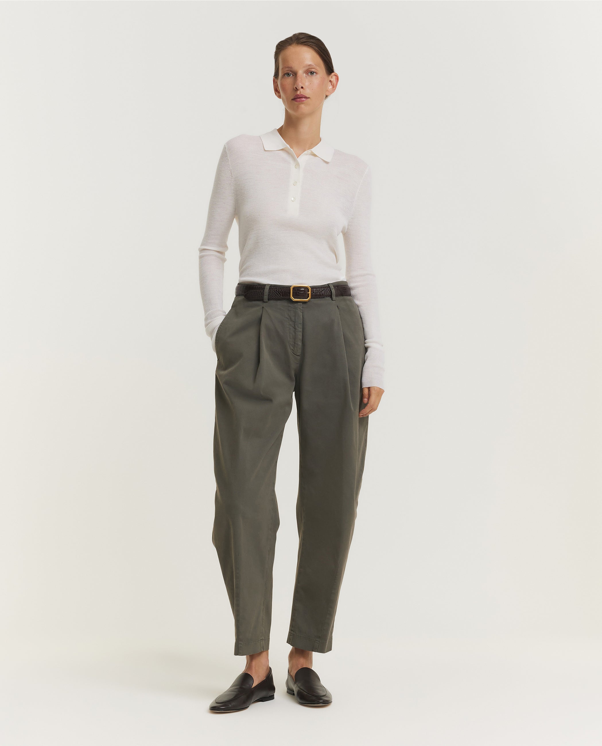 Cotton Gabardine Trousers