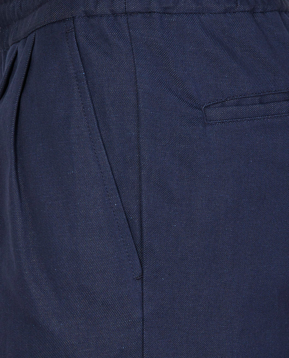 Pleated Cotton Shorts