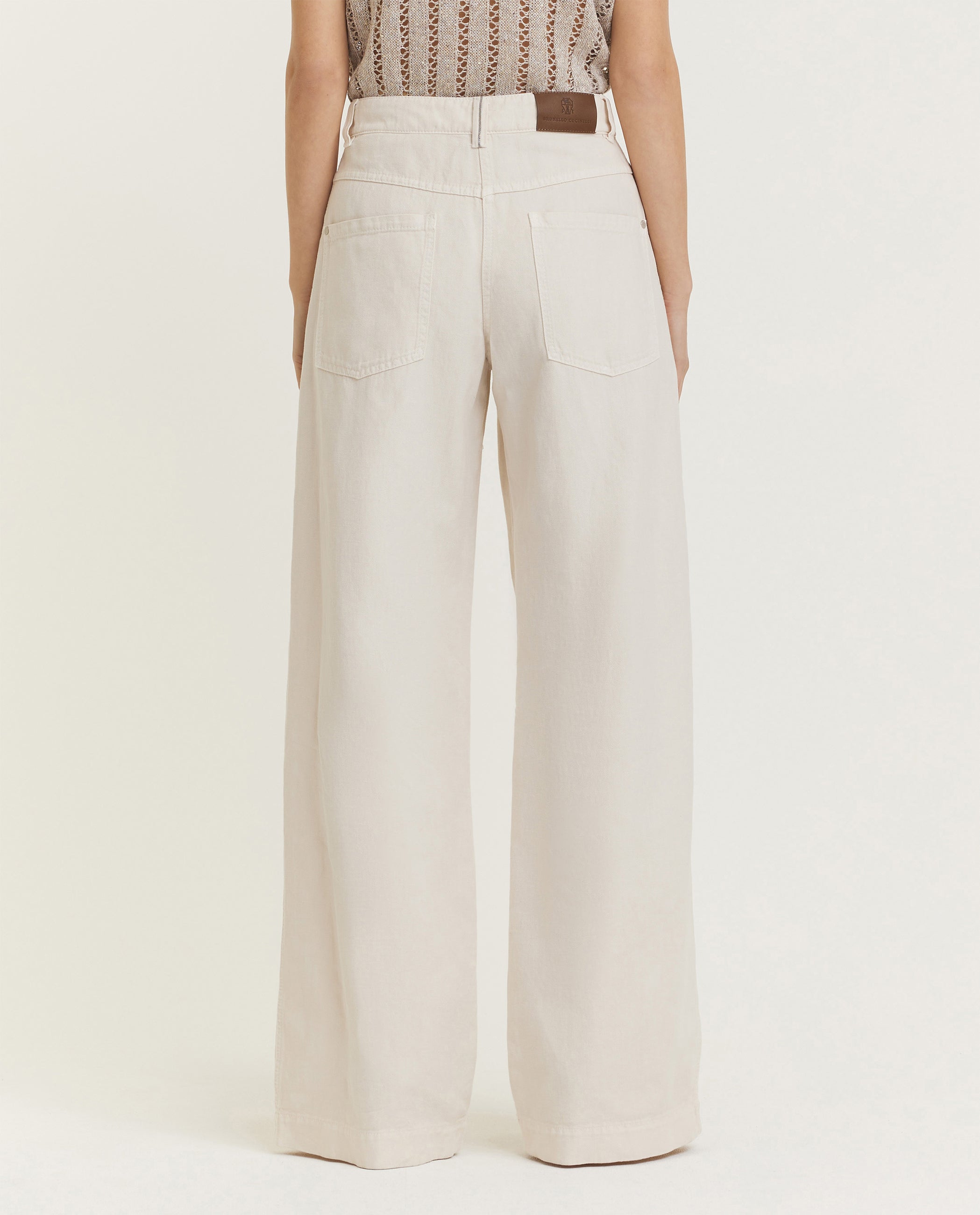 Cotton-linen jeans