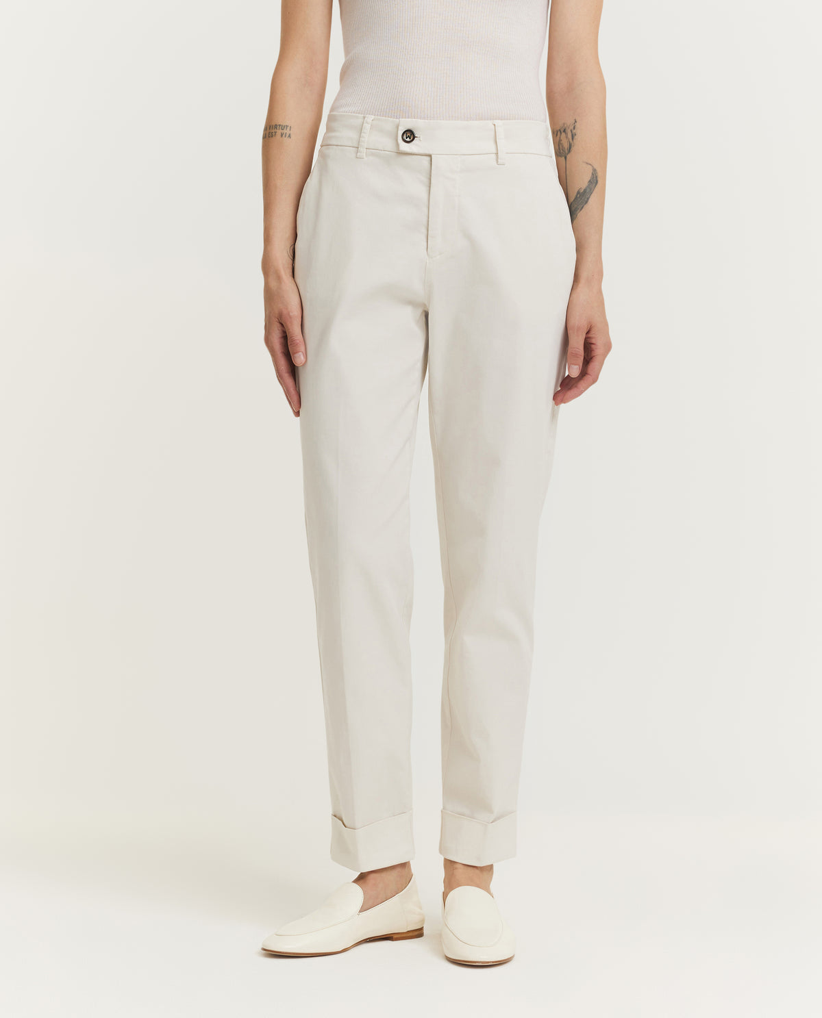 Katoen Blend Broek - Wit