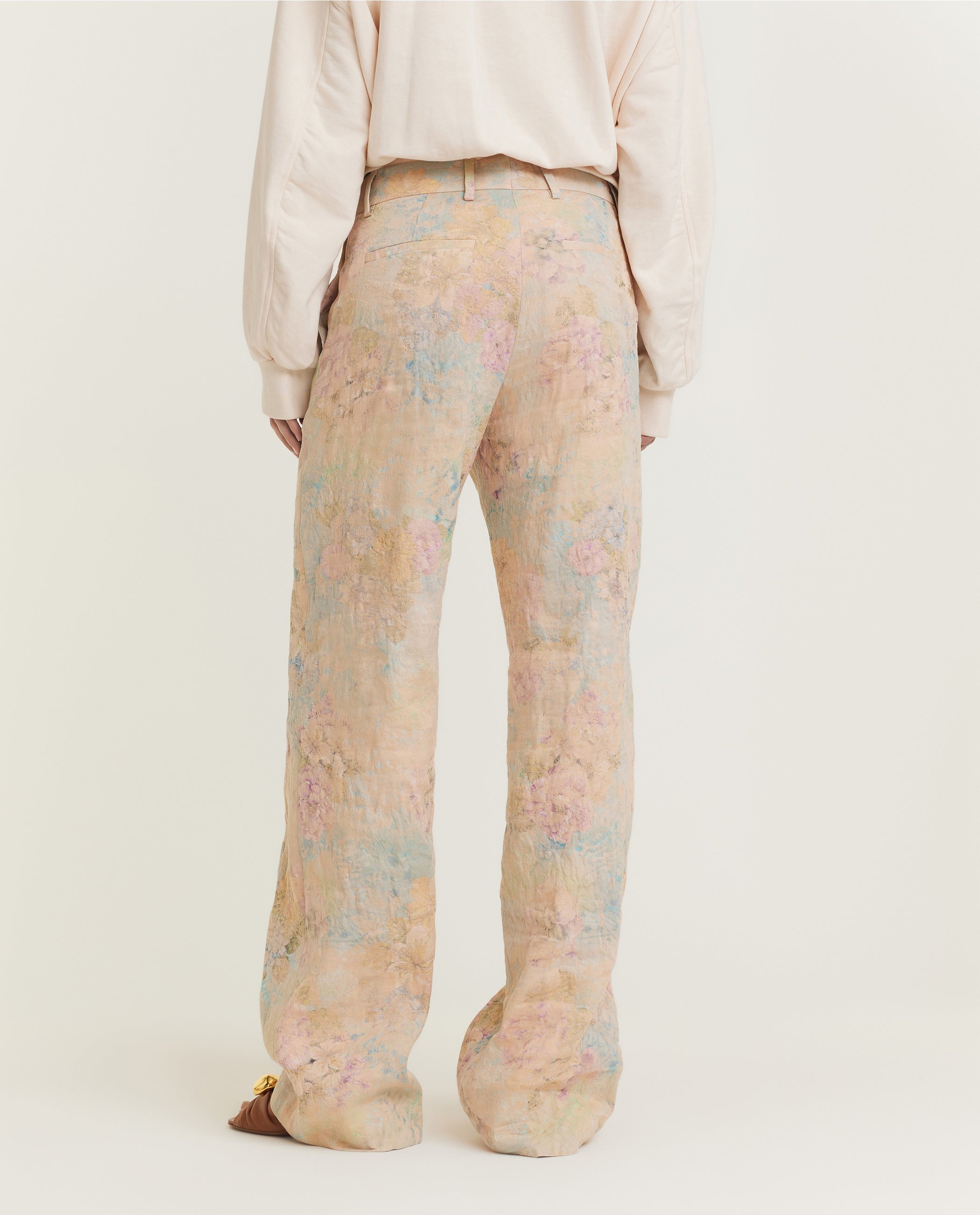 Florale Linnen Broek - Roze