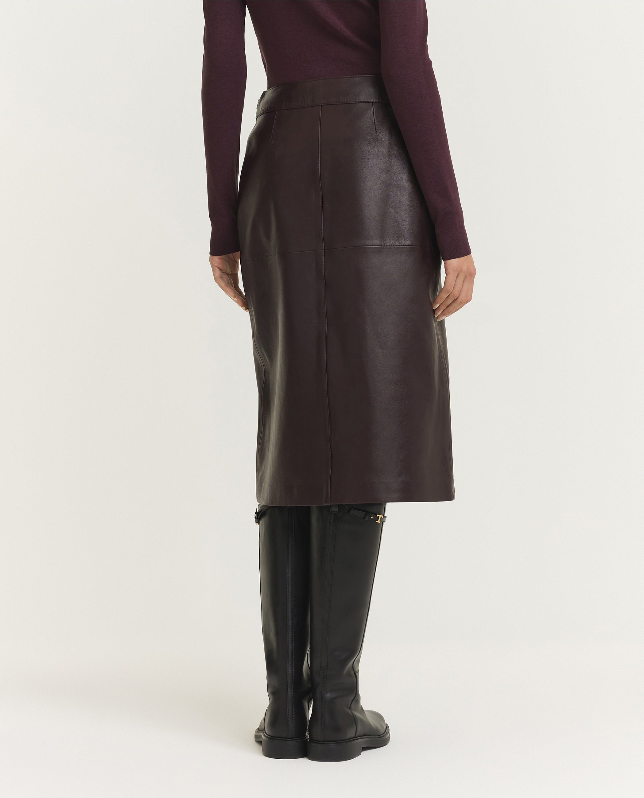 Sèvres Nappa Leather Skirt