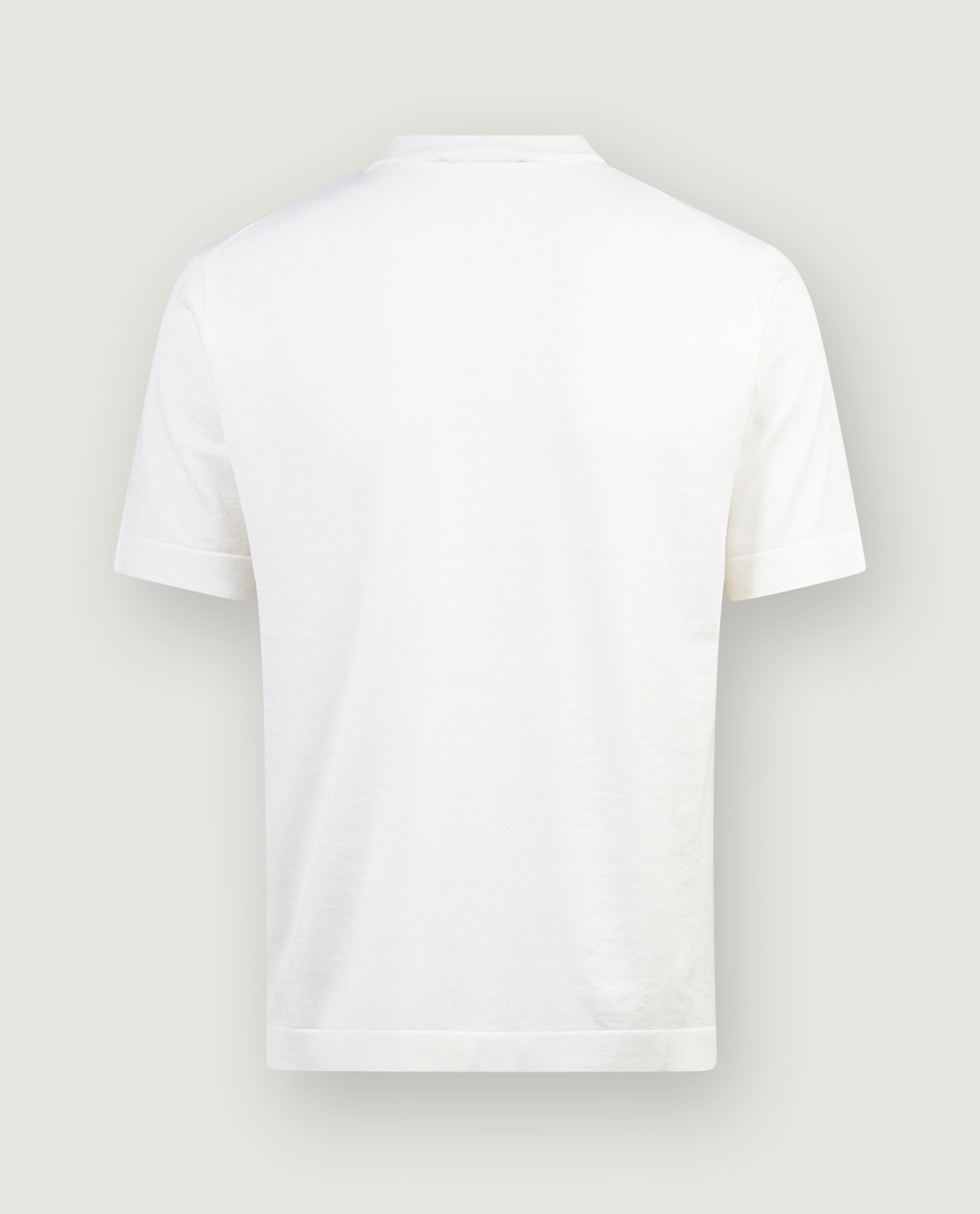 Katoen Zijde T-Shirt - Wit