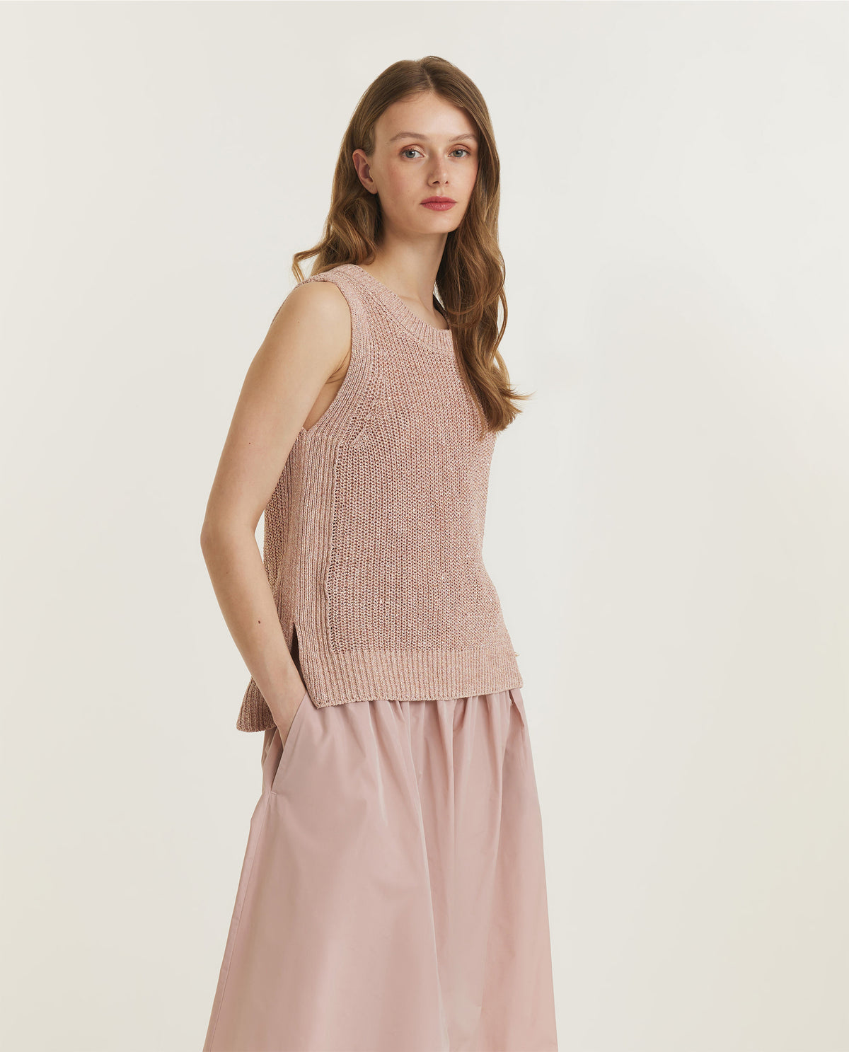 Sleeveless Glitter Knit