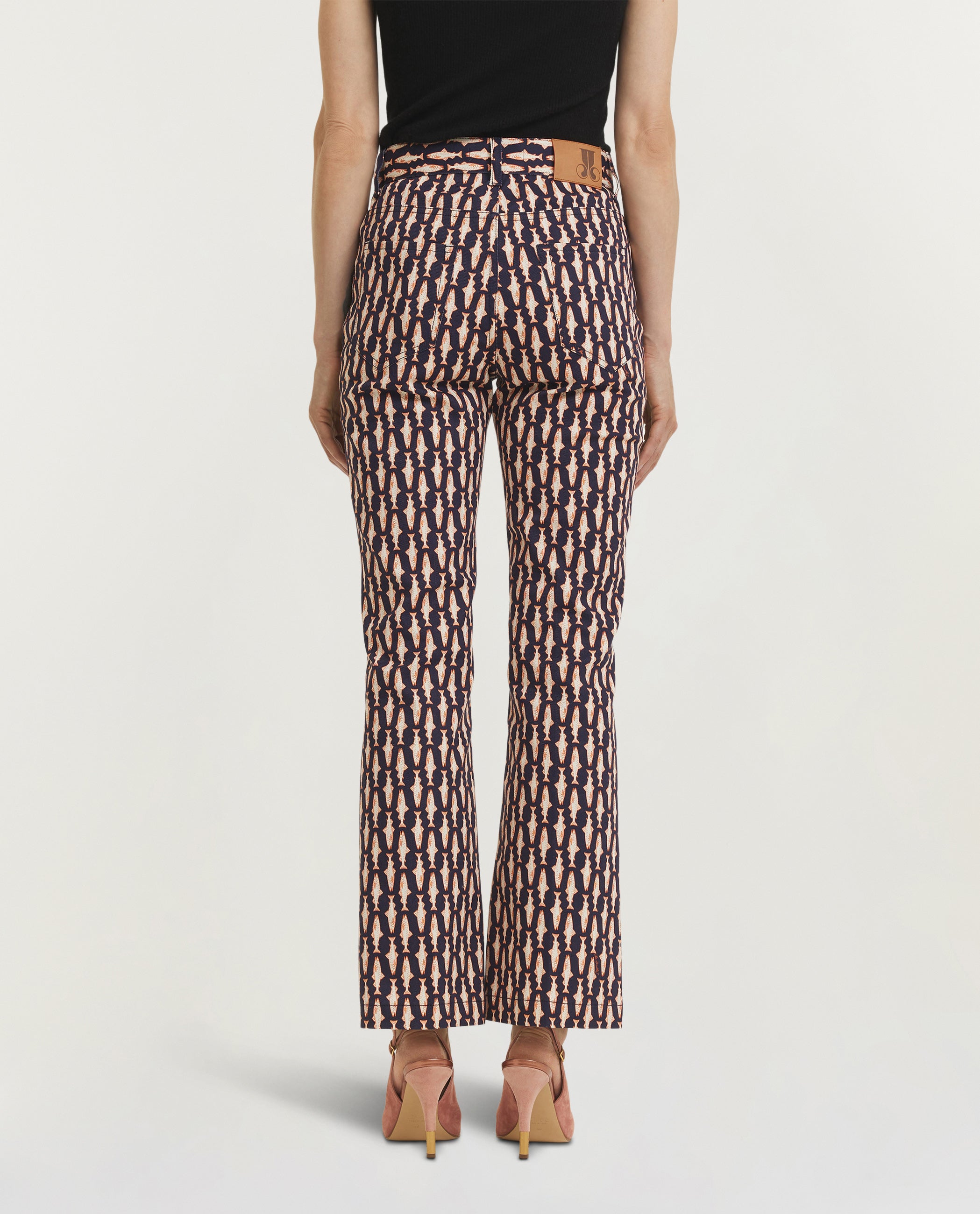 Cropped Flare Broek - Donkerblauw