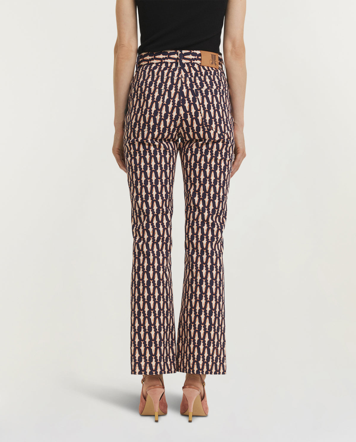 Cropped Flare Broek - Donkerblauw