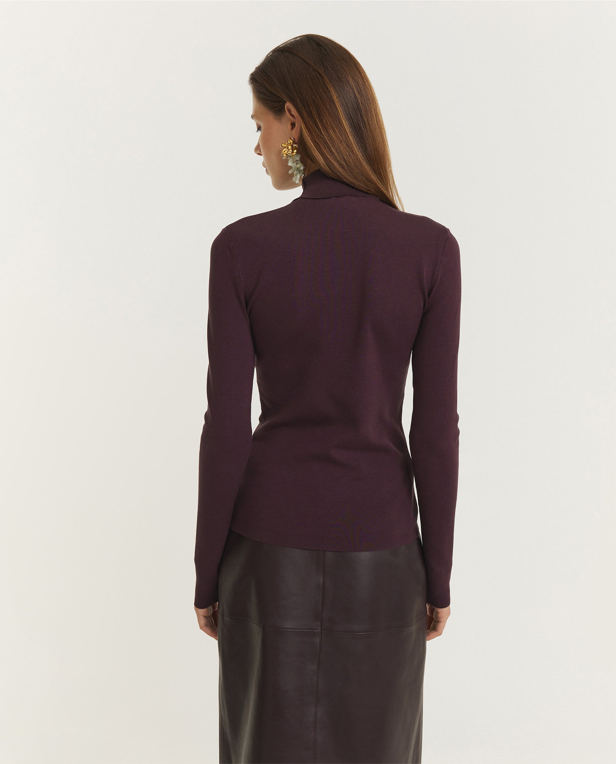 Zijden Stretch Coltrui - Paars