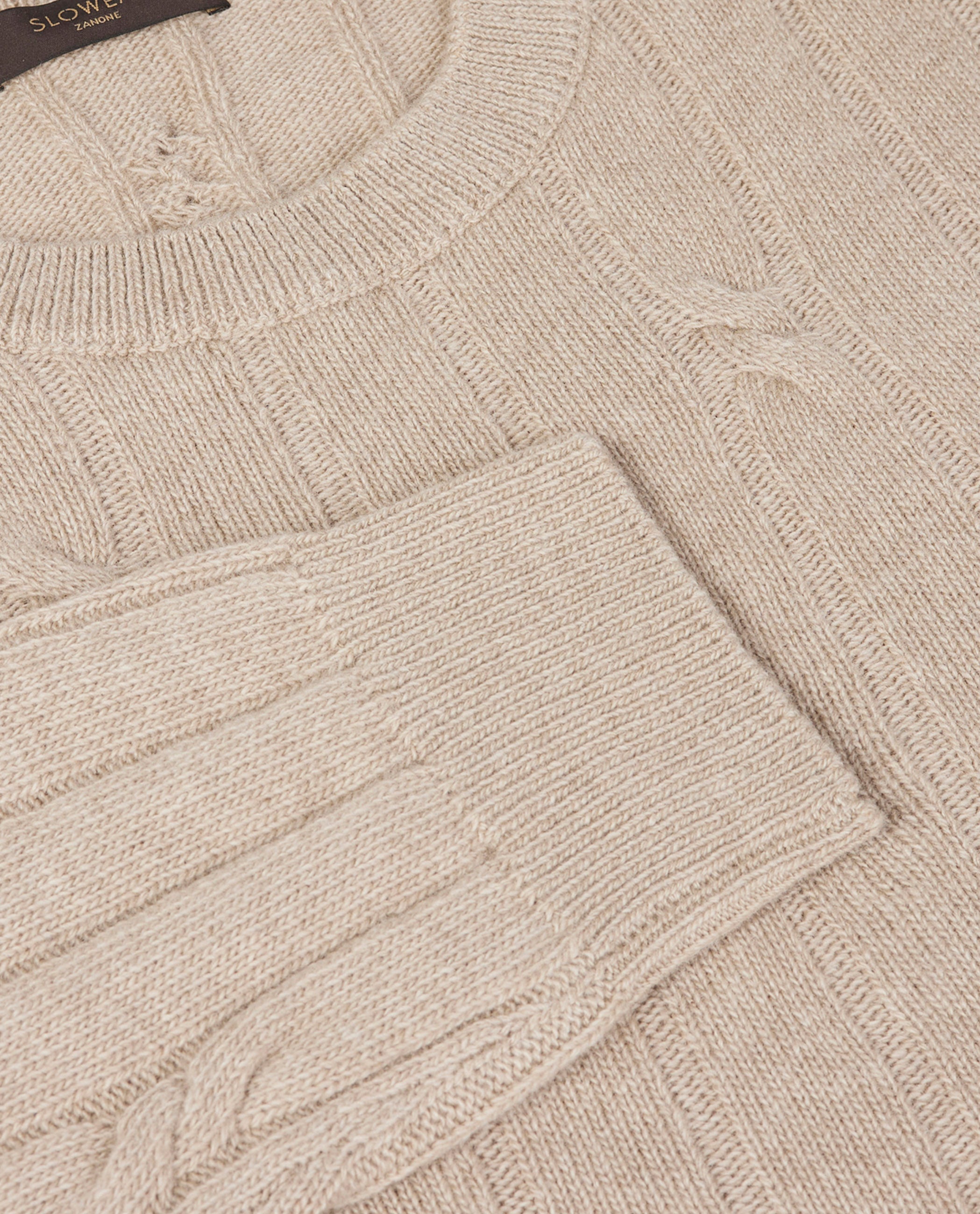 Wool Cashmere Cable Jersey