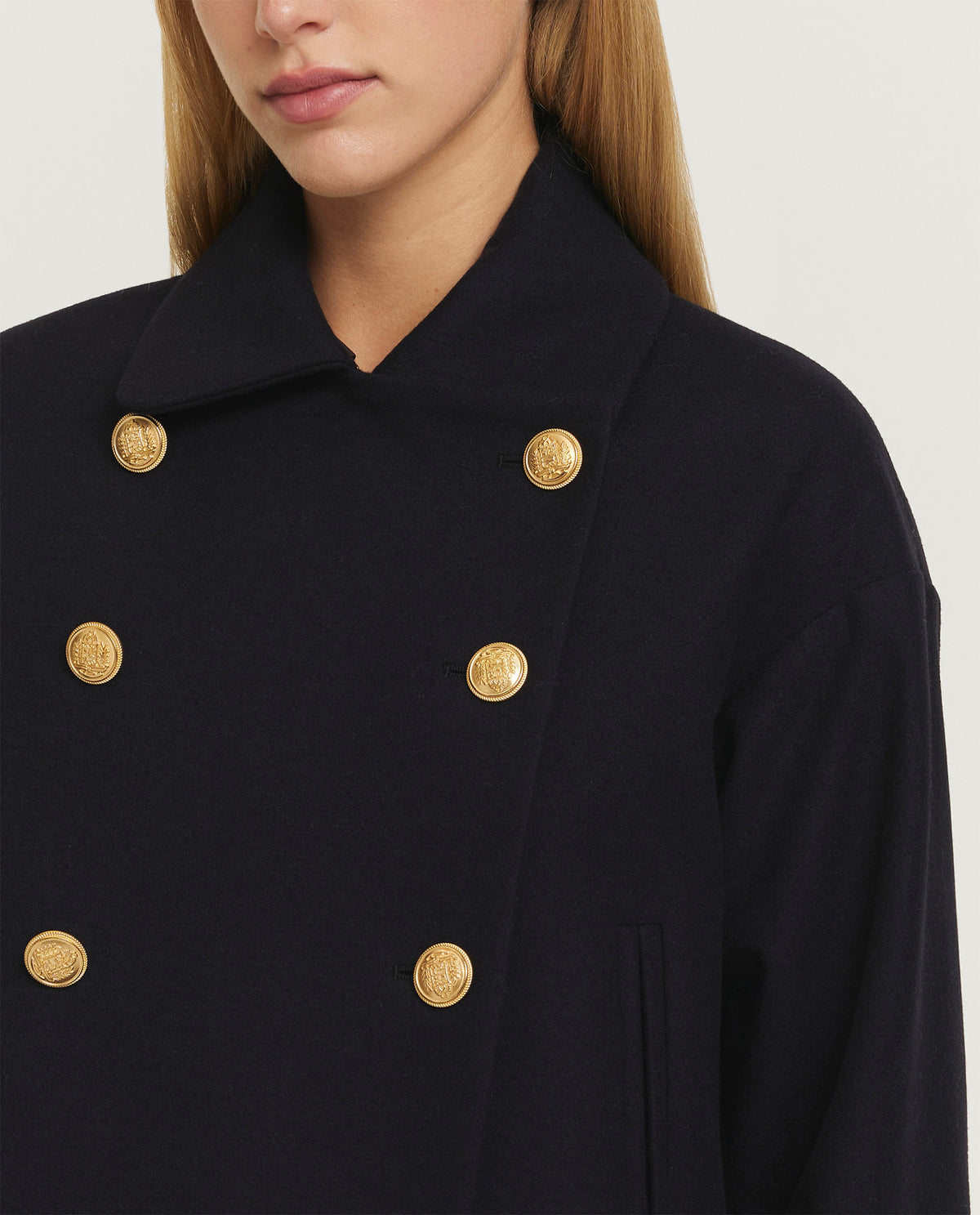 Double breasted Cabanne - Donkerblauw