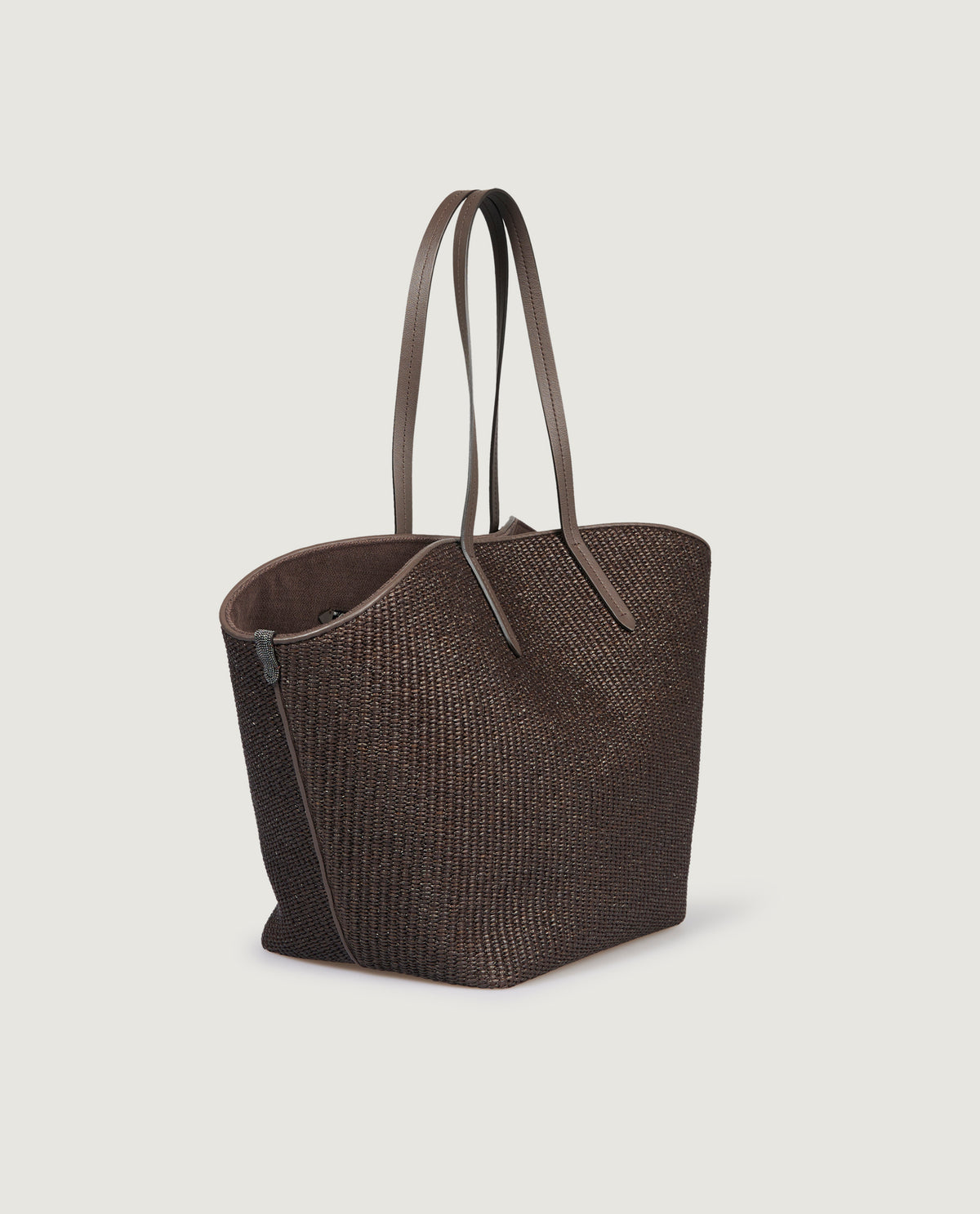 Raffia Panier Shopper Tas - Bruin