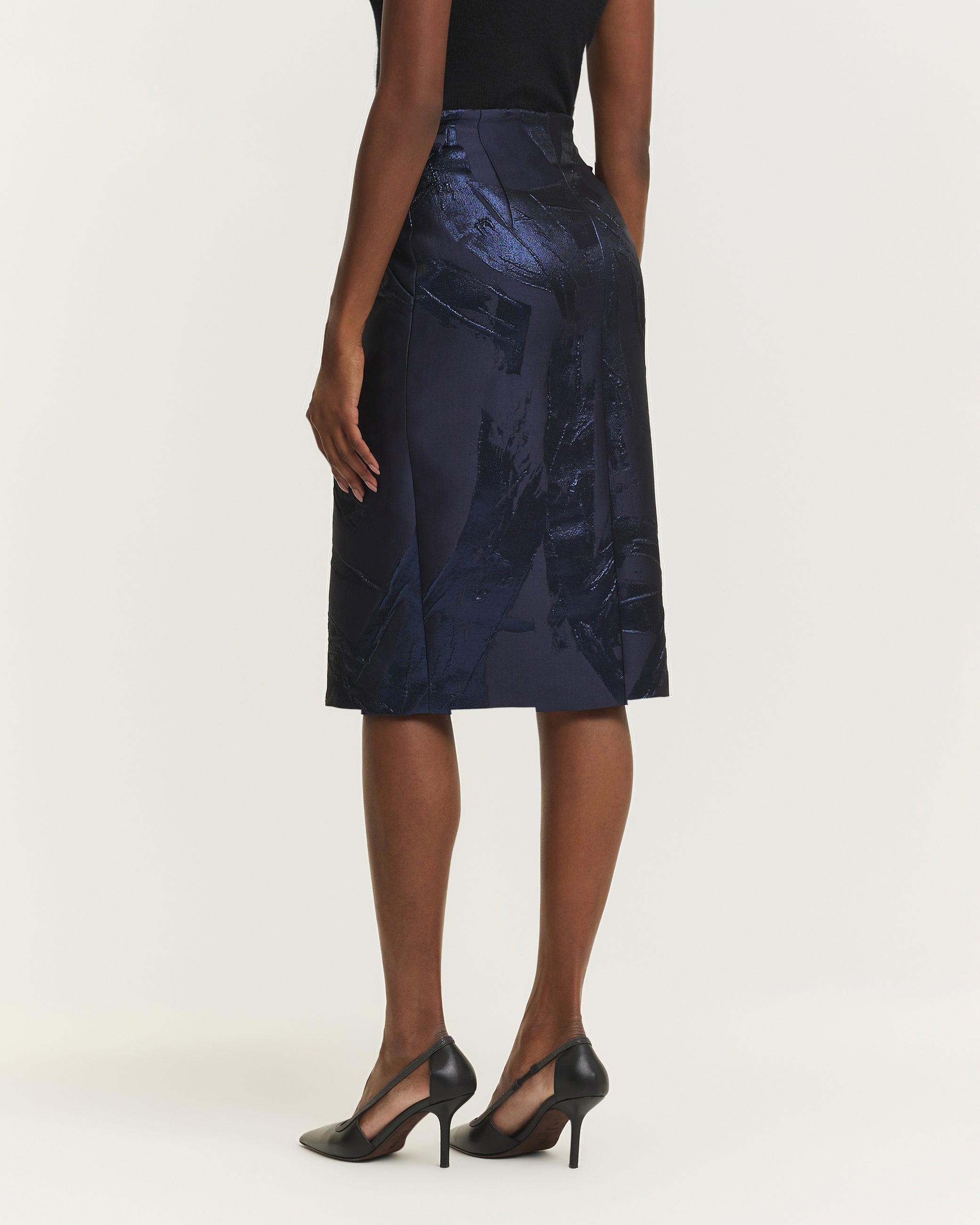 Brush Look Pencil Skirt