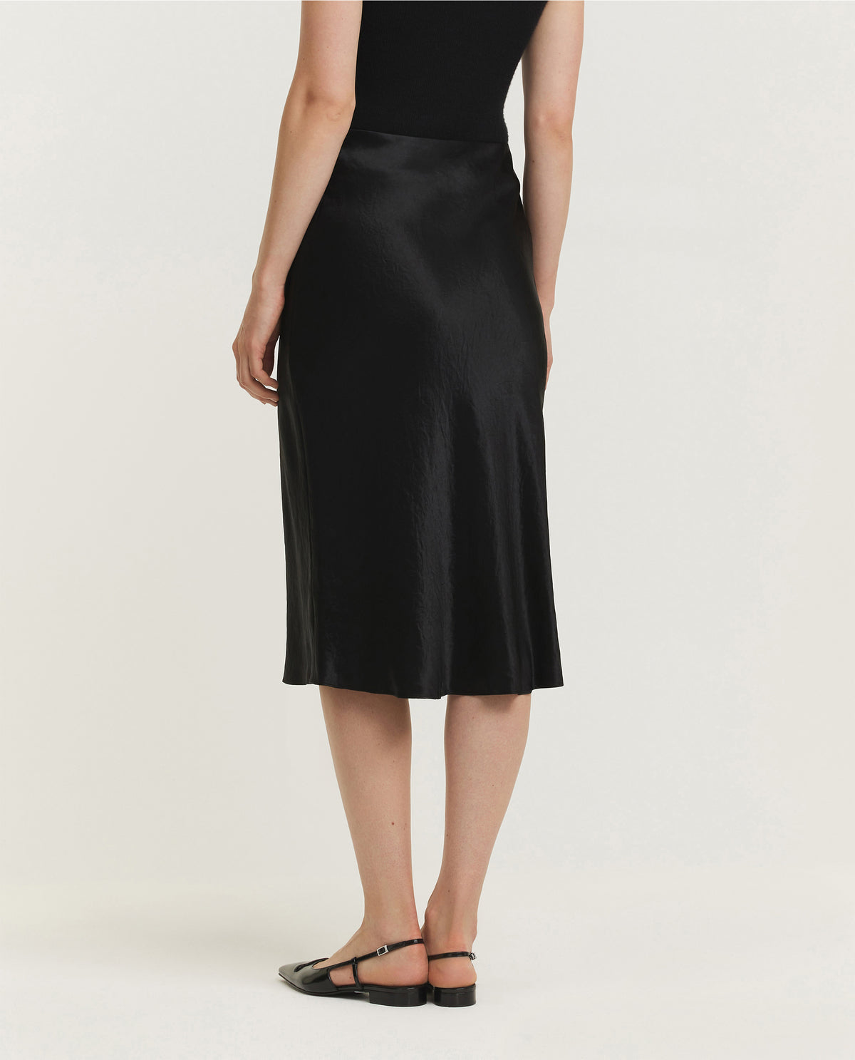Satin Midi Skirt