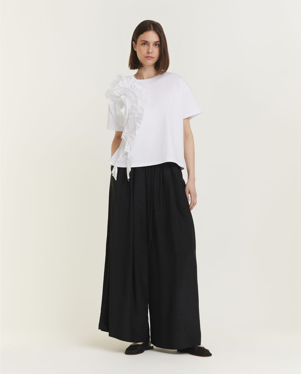Wide Pleated Trousers