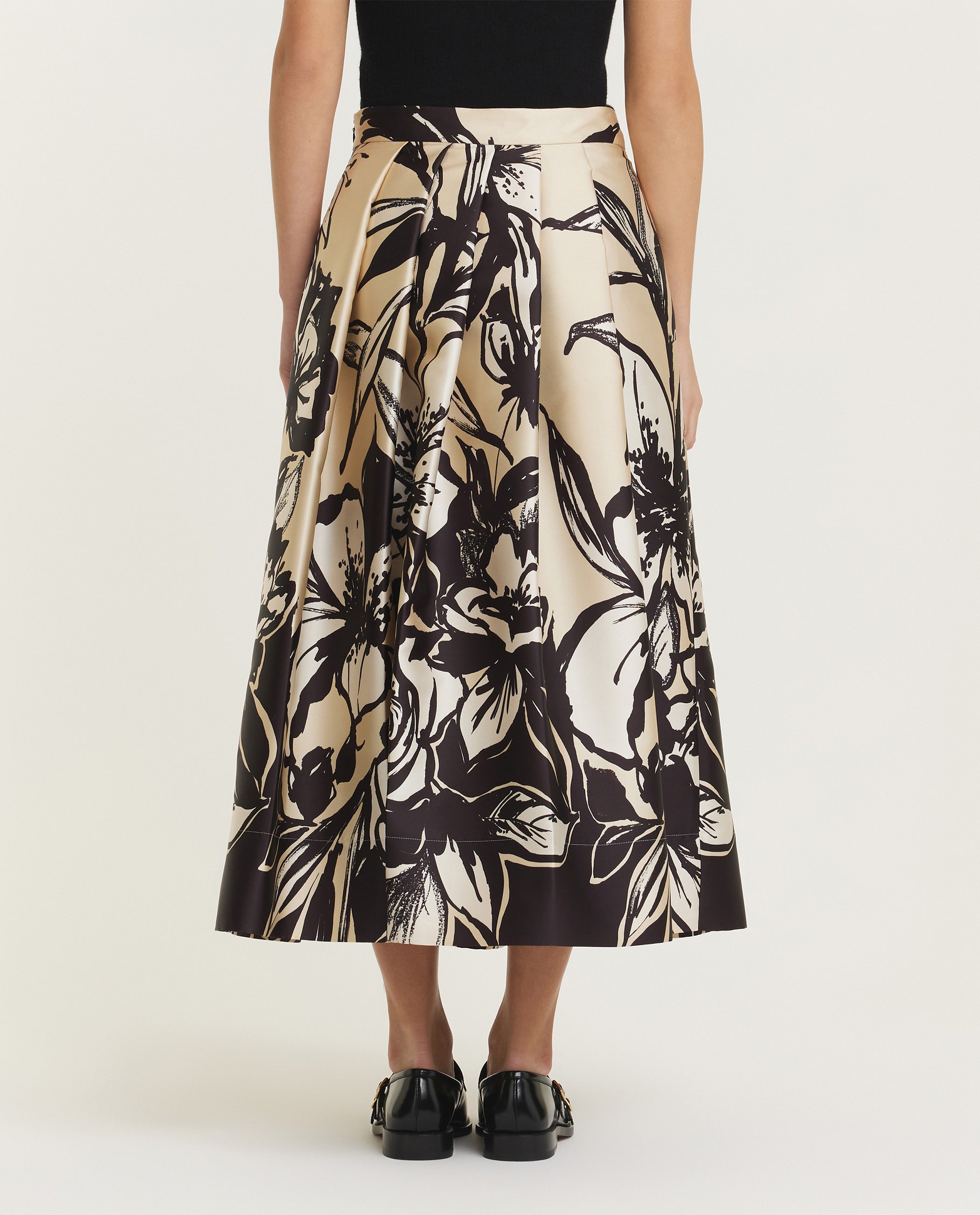 Volumineuze A-lijn rok - Ecru