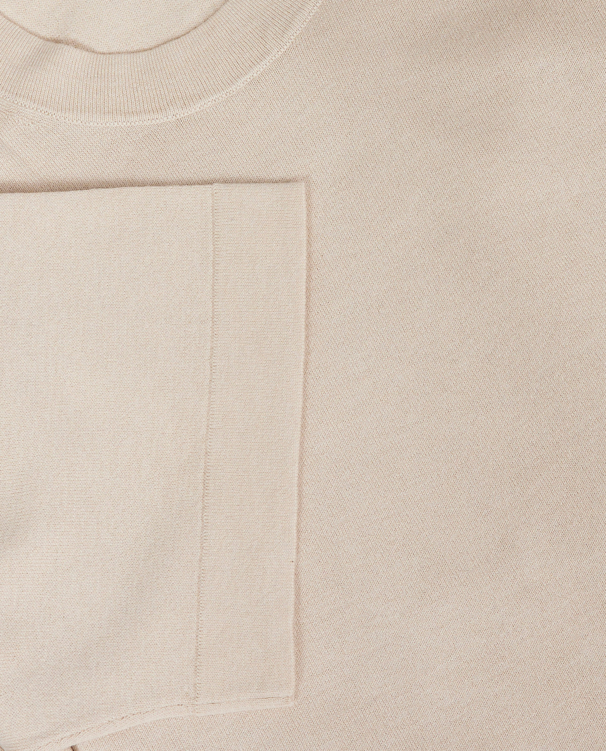 Katoen Zijde T-Shirt - Lichtbruin