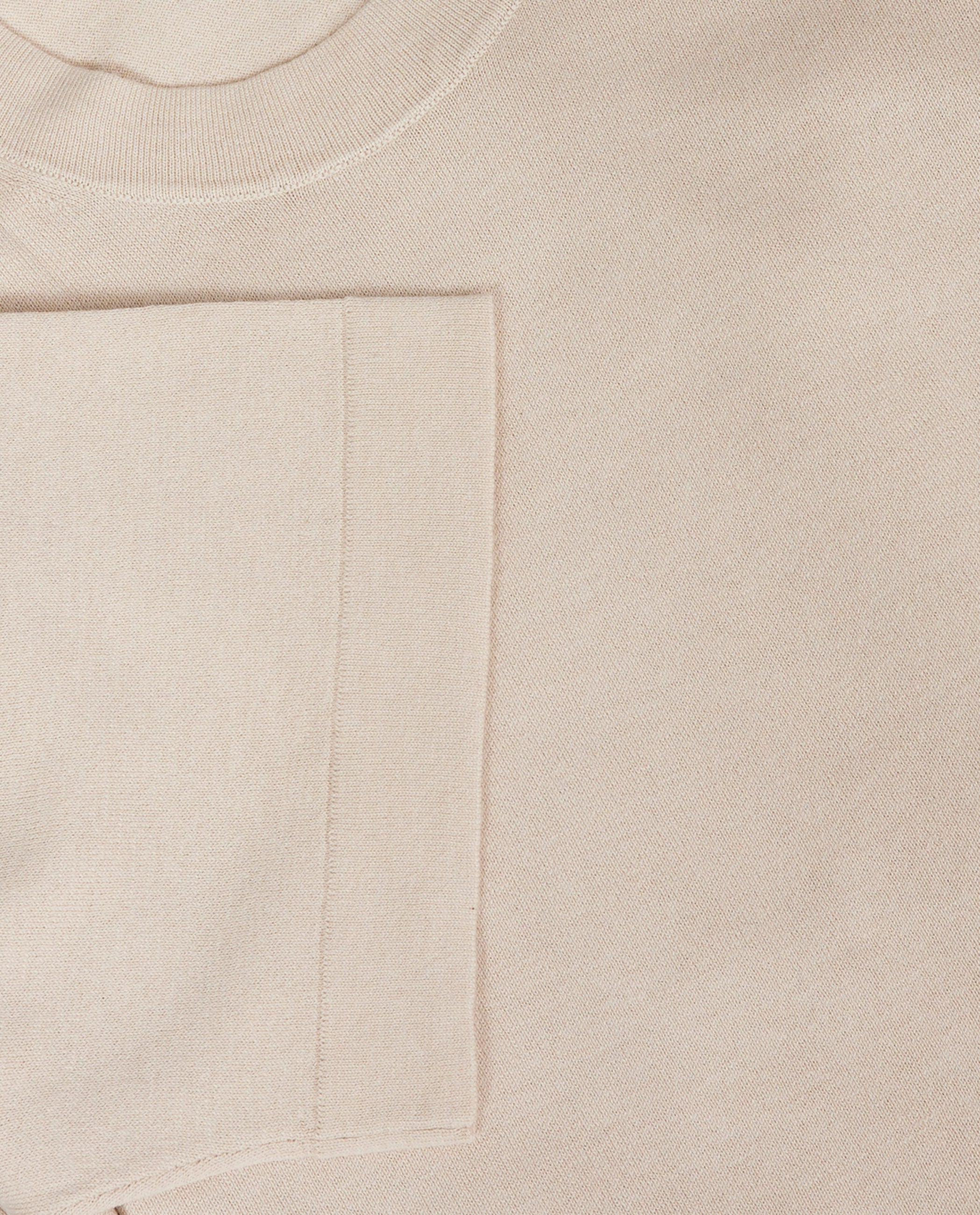 Katoen Zijde T-Shirt - Lichtbruin