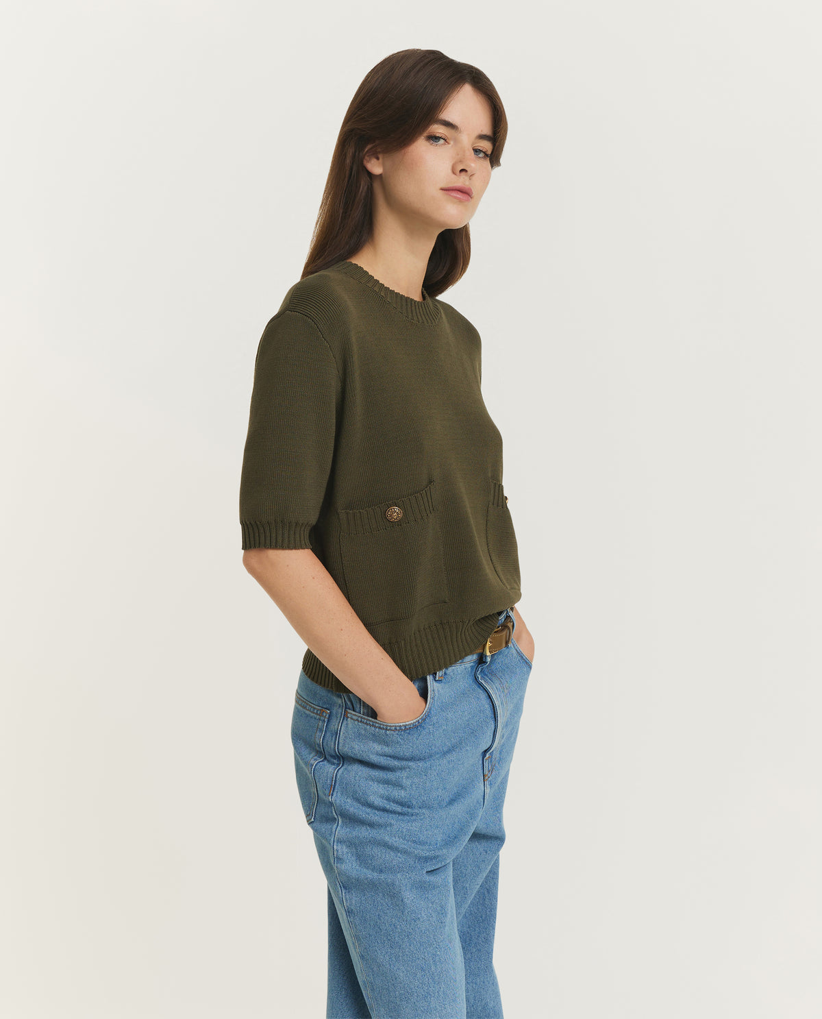 Short-Sleeved Sweater