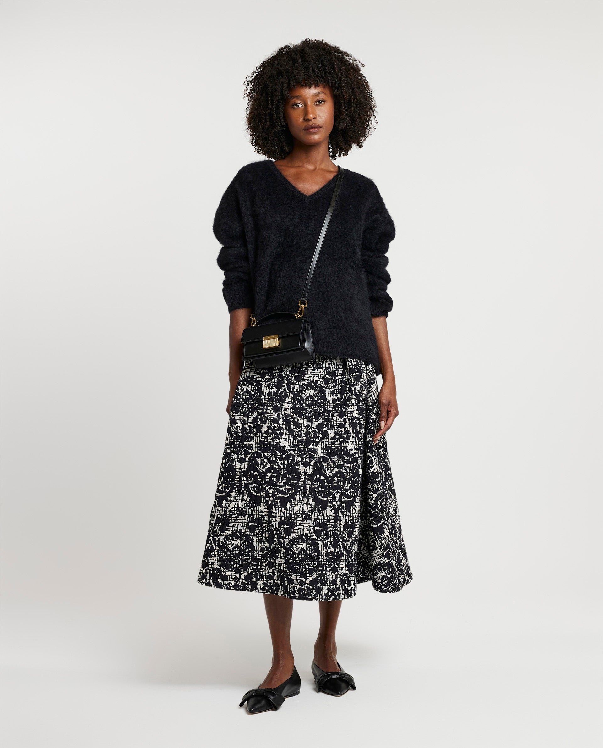 Midi skirt with print