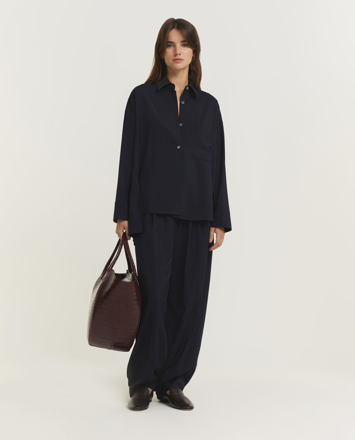 Wollen Shirt - Donkerblauw