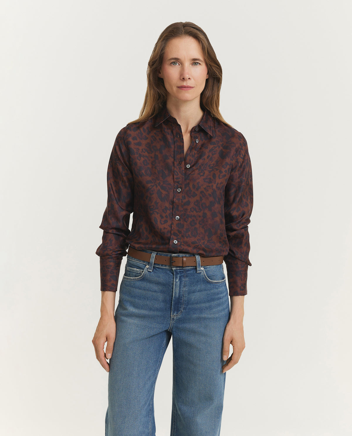 Animal Printed Silk Shirt