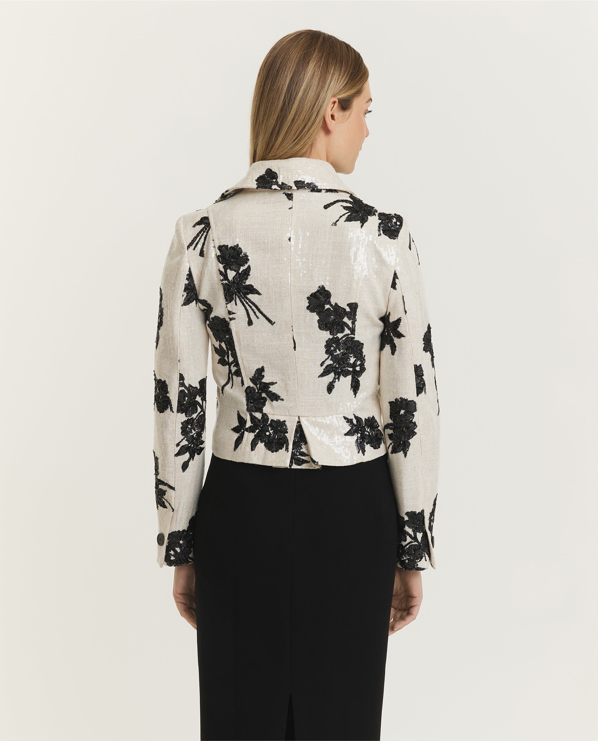 Sequin double breasted blazer