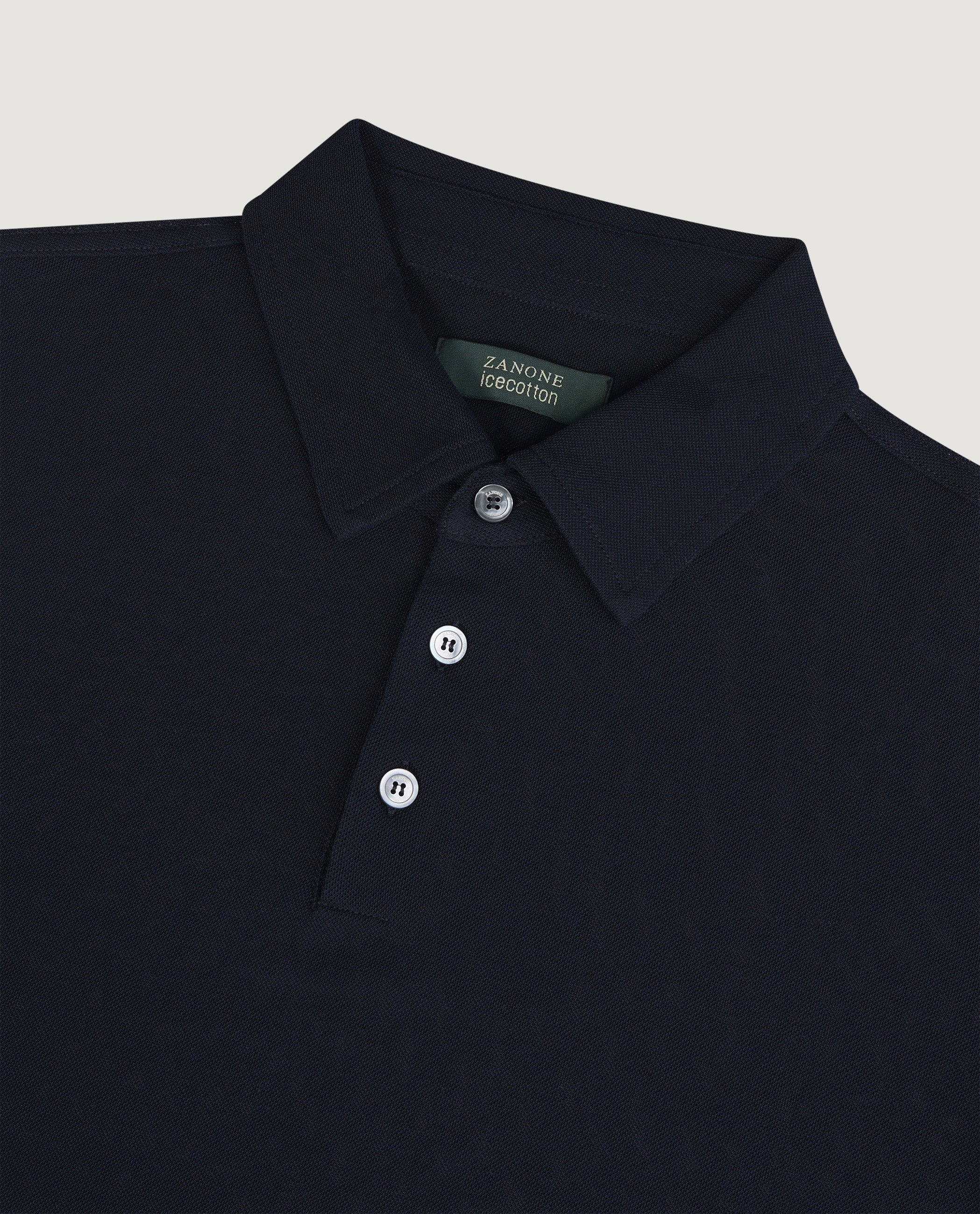 Pique Ice Cotton Polo - Donkerblauw
