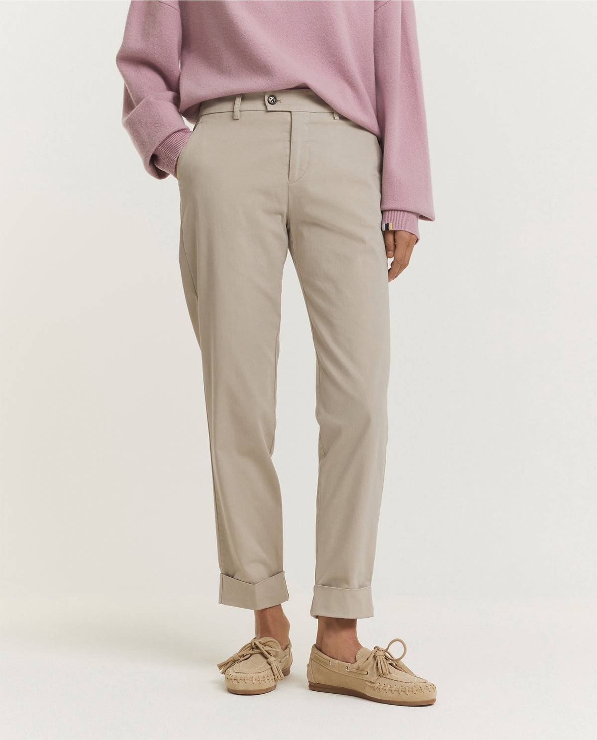 Katoen Blend Broek - Lichtbruin