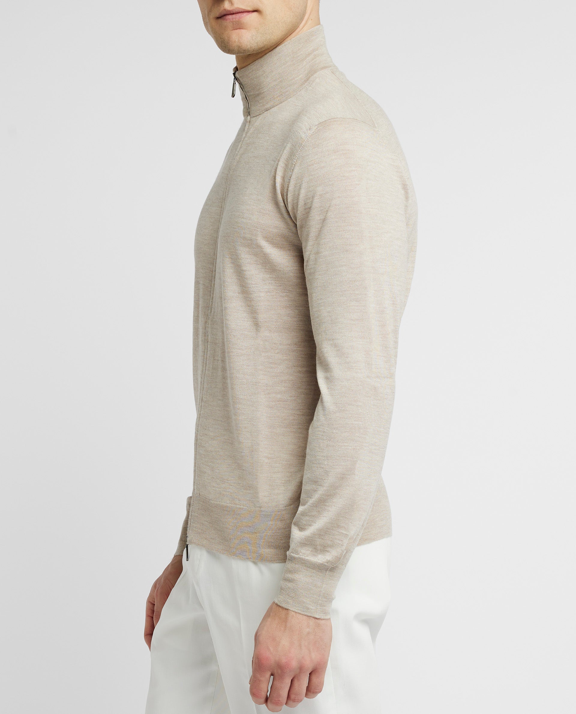 Zip Trui - Lichtbruin