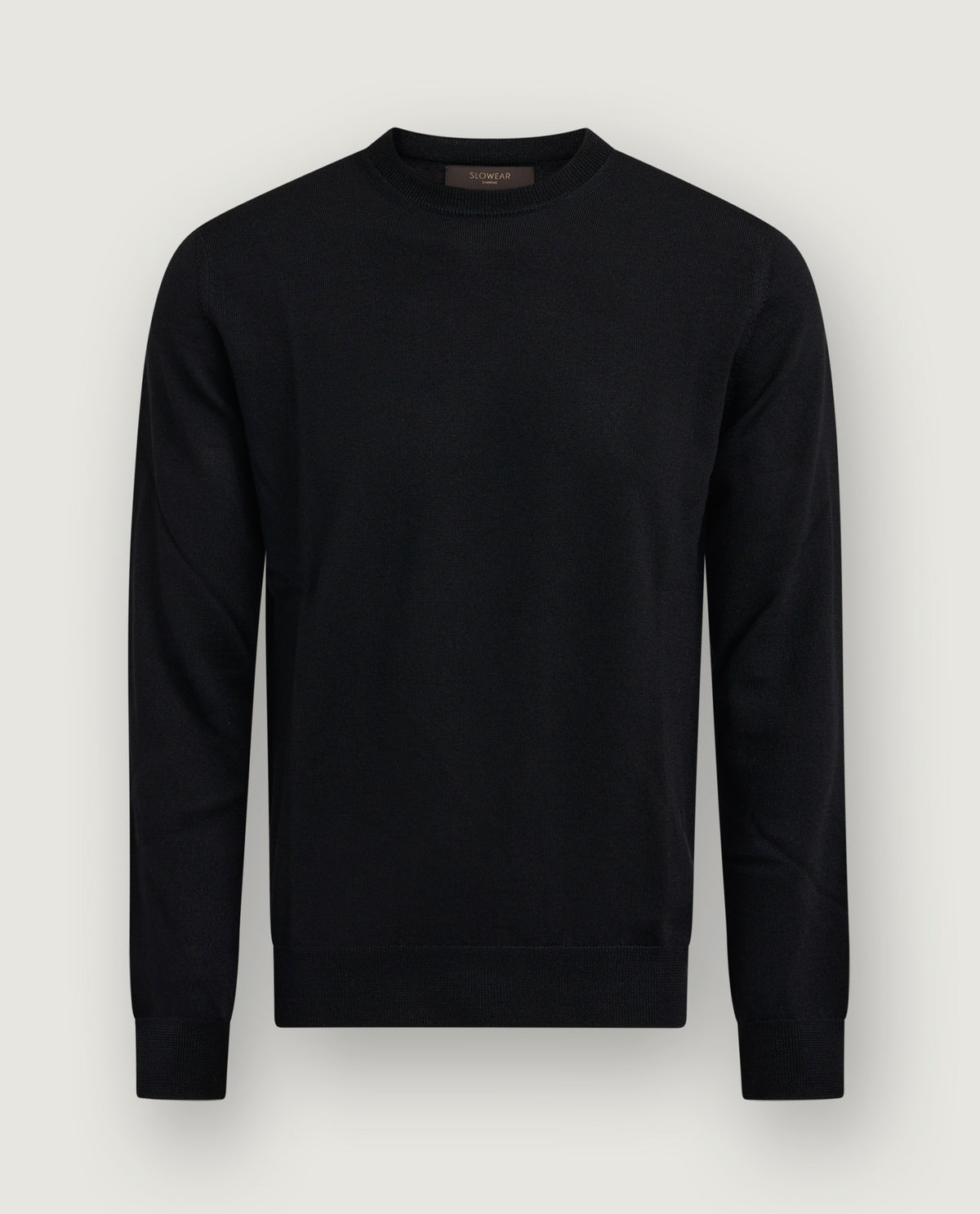 Wollen Crewneck Trui - Zwart