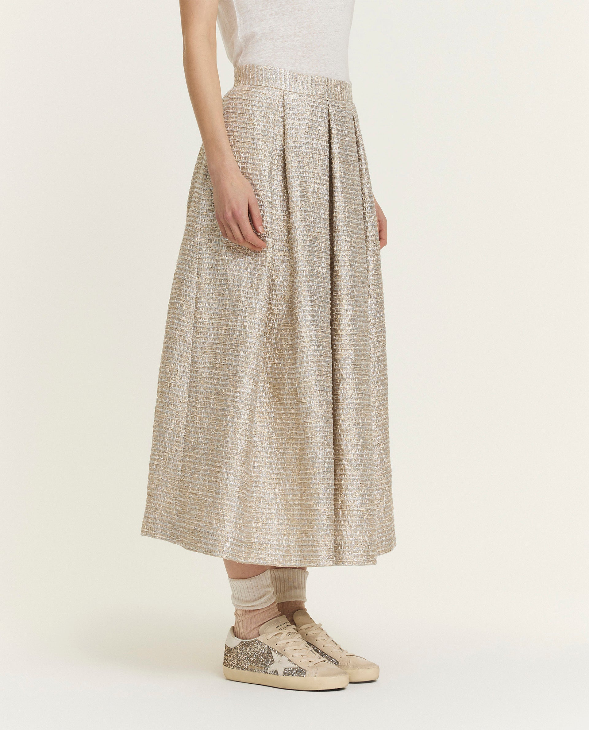 A-line midi skirt