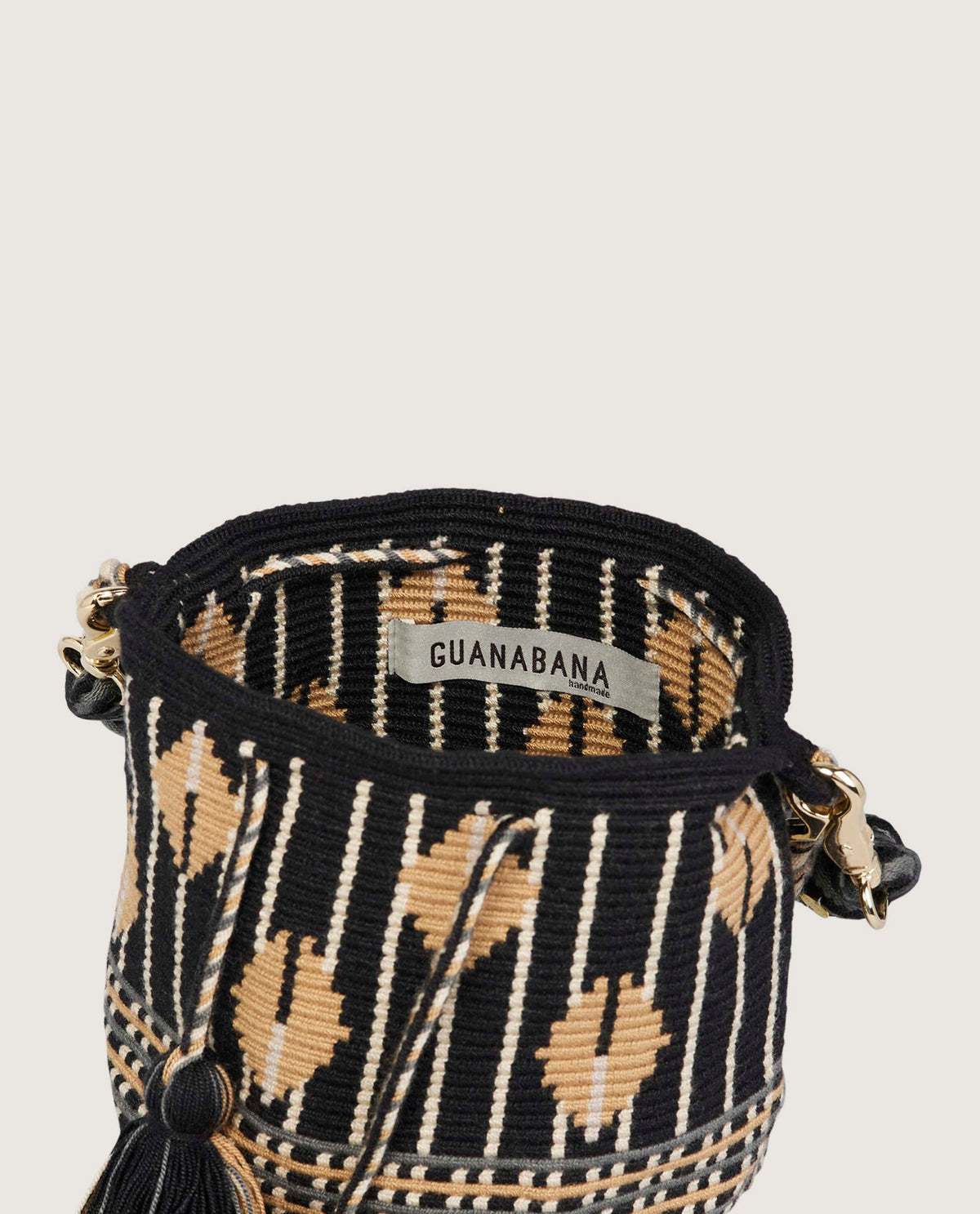 Macramé Crossbody Tas - Donkergrijs
