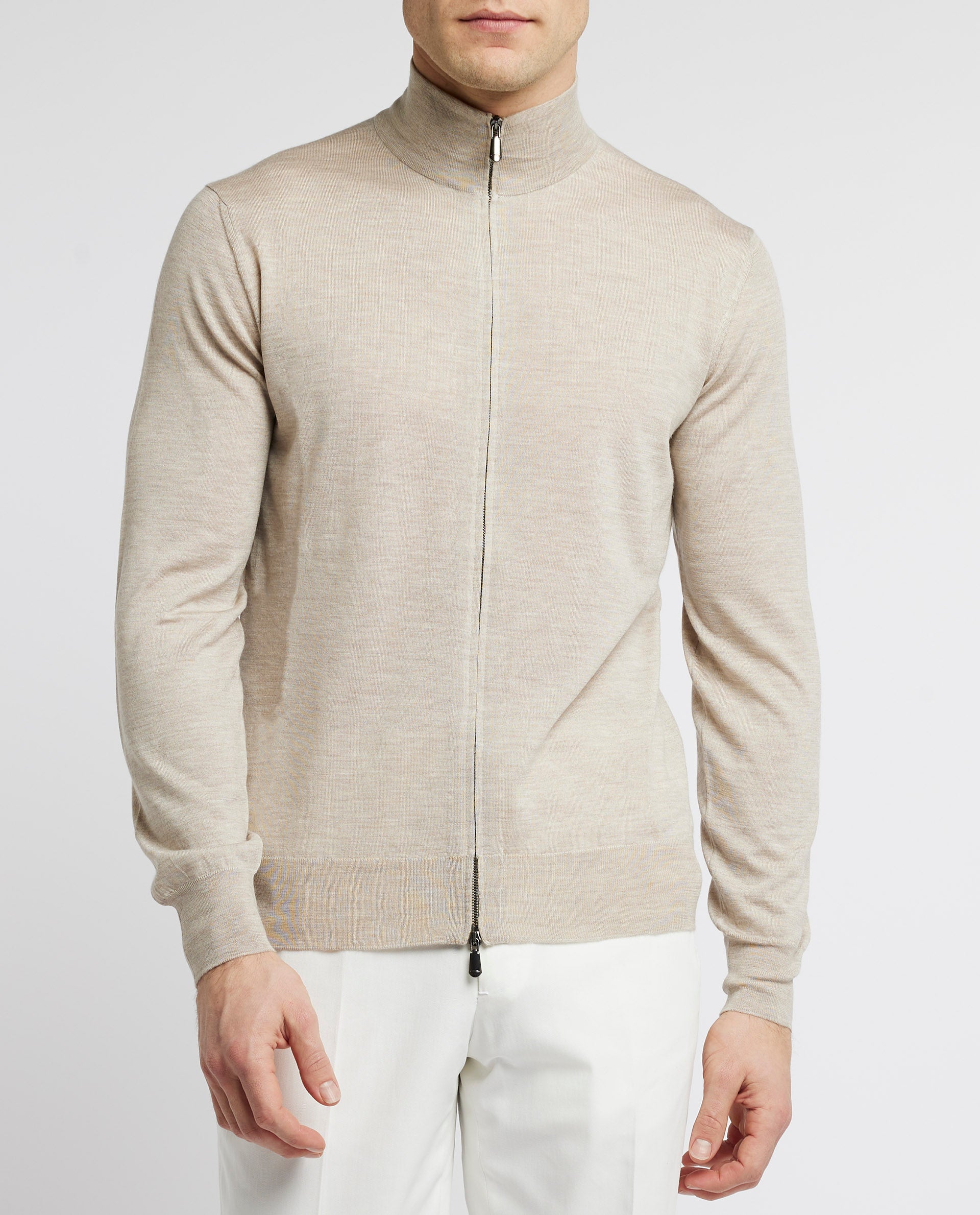 Zip Trui - Lichtbruin