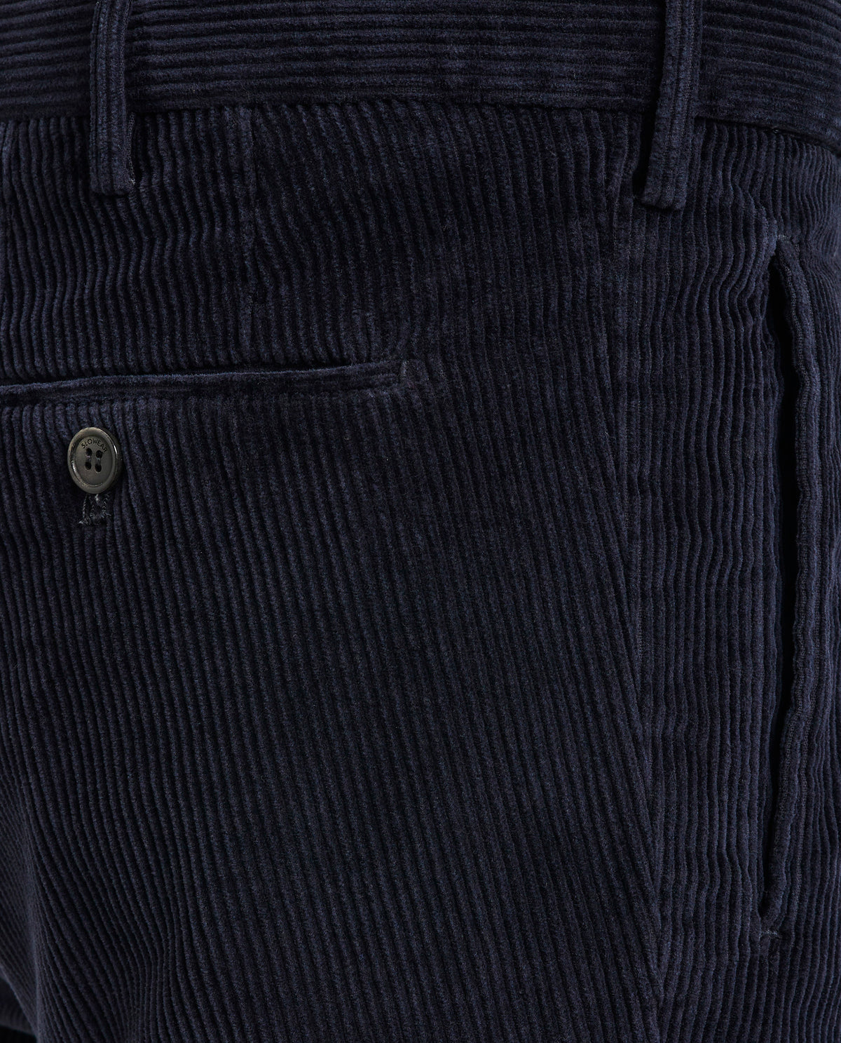 Katoen Corduroy Broek - Donkerblauw