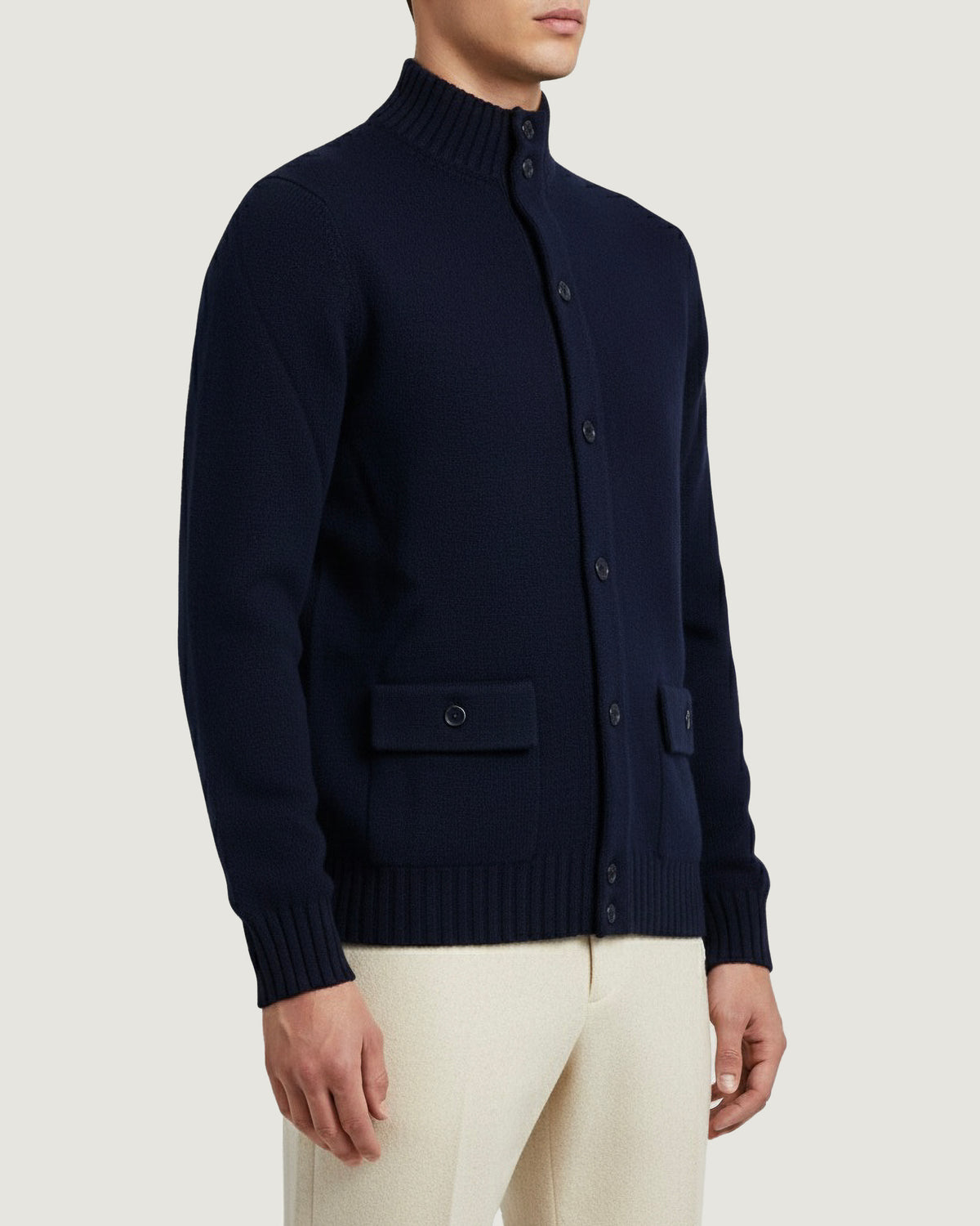 Wol Cashmere Vest - Donkerblauw