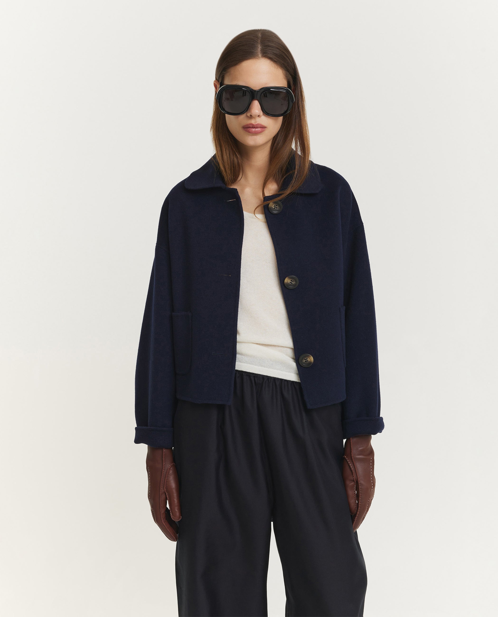 Oversized Vierkante Zonnebril - Zwart