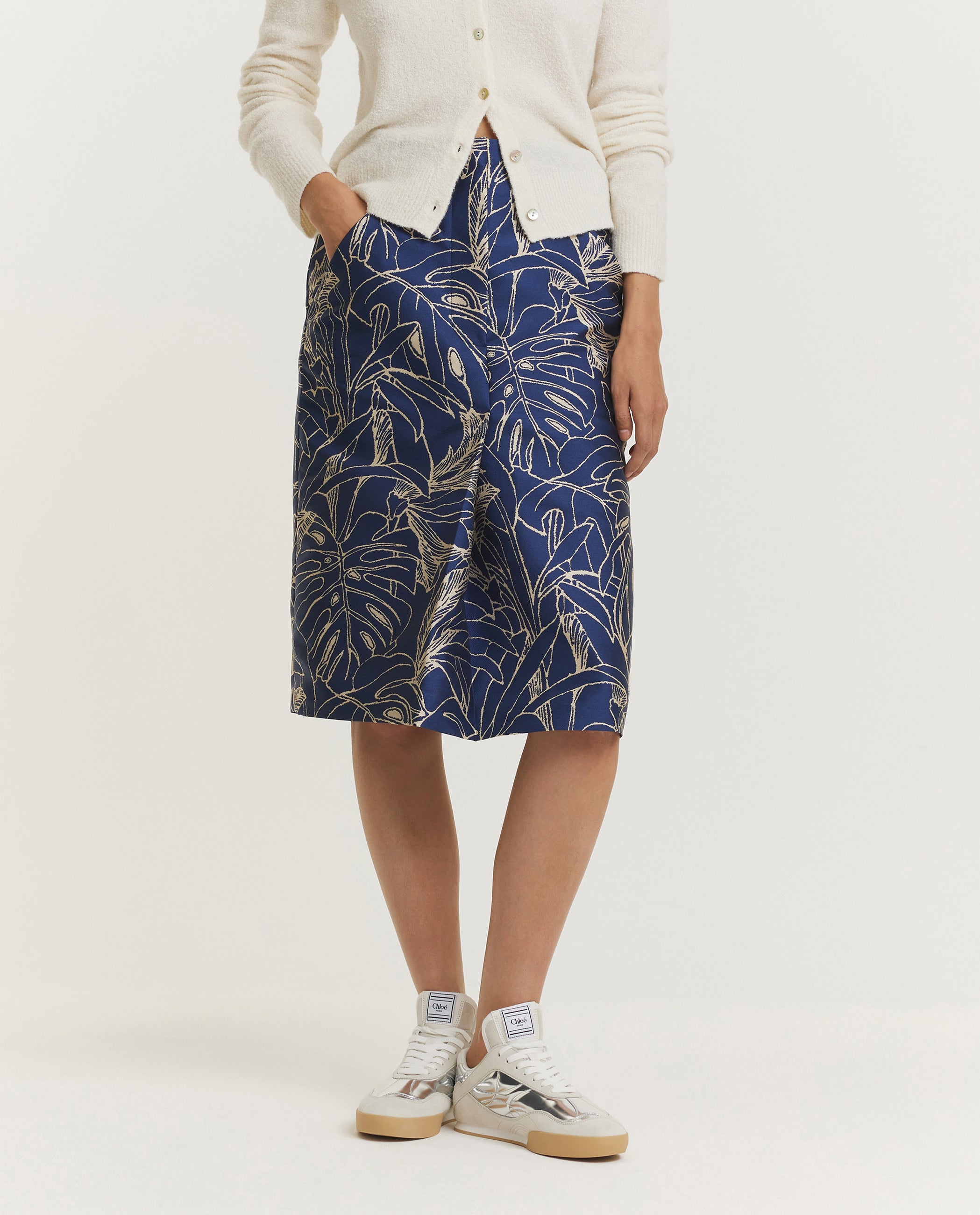 Printed Pencil Skirt