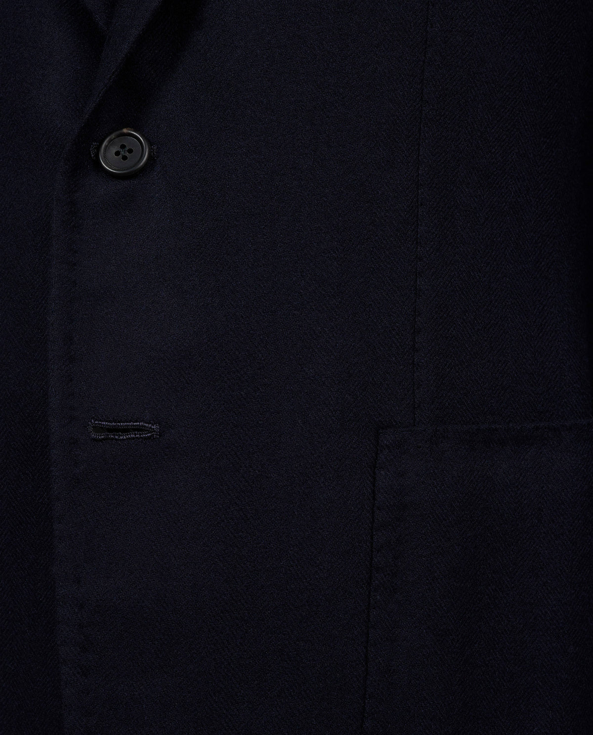 Wol Cashmere Visgraat Jasje - Donkerblauw