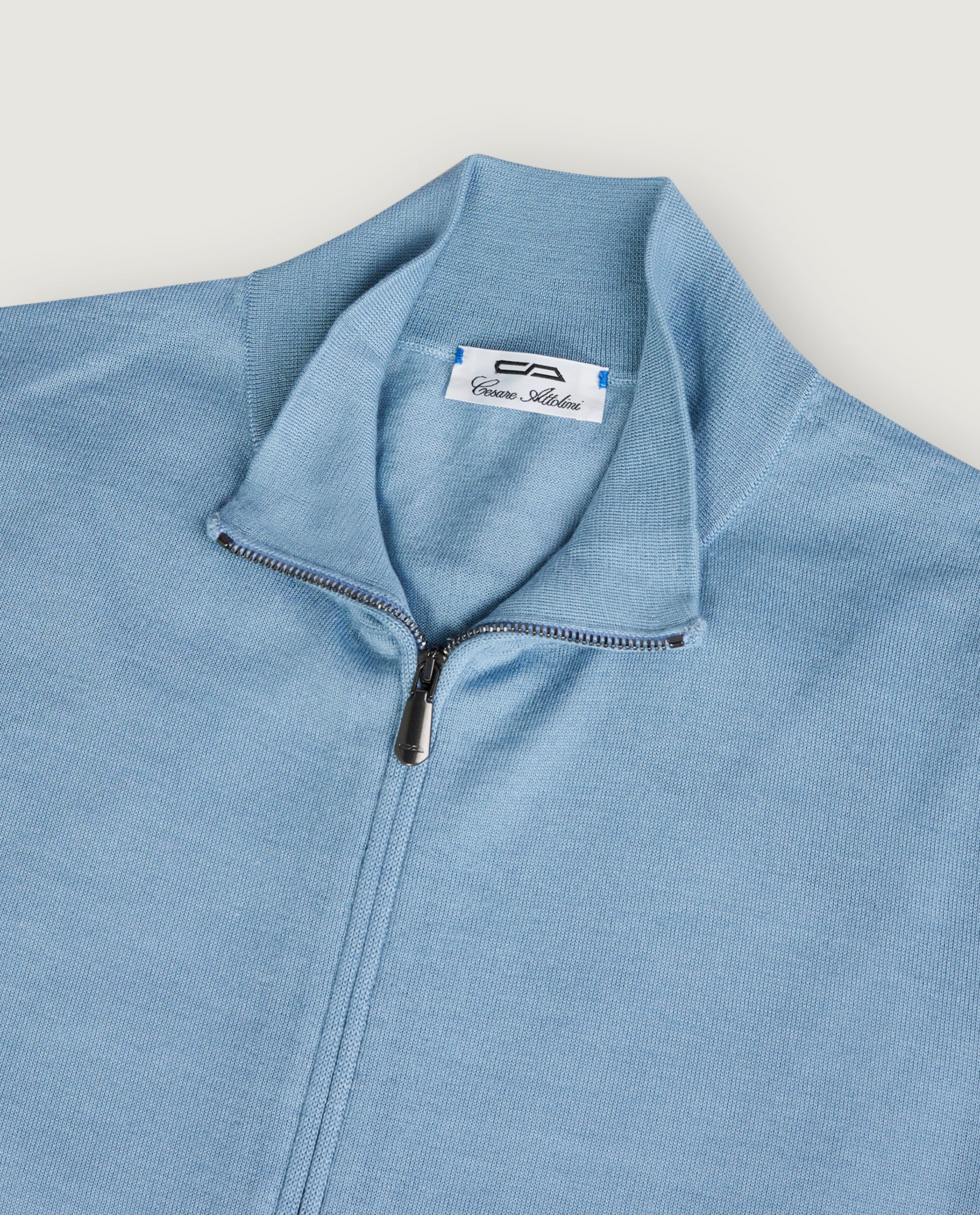 Zip Trui - Lichtblauw