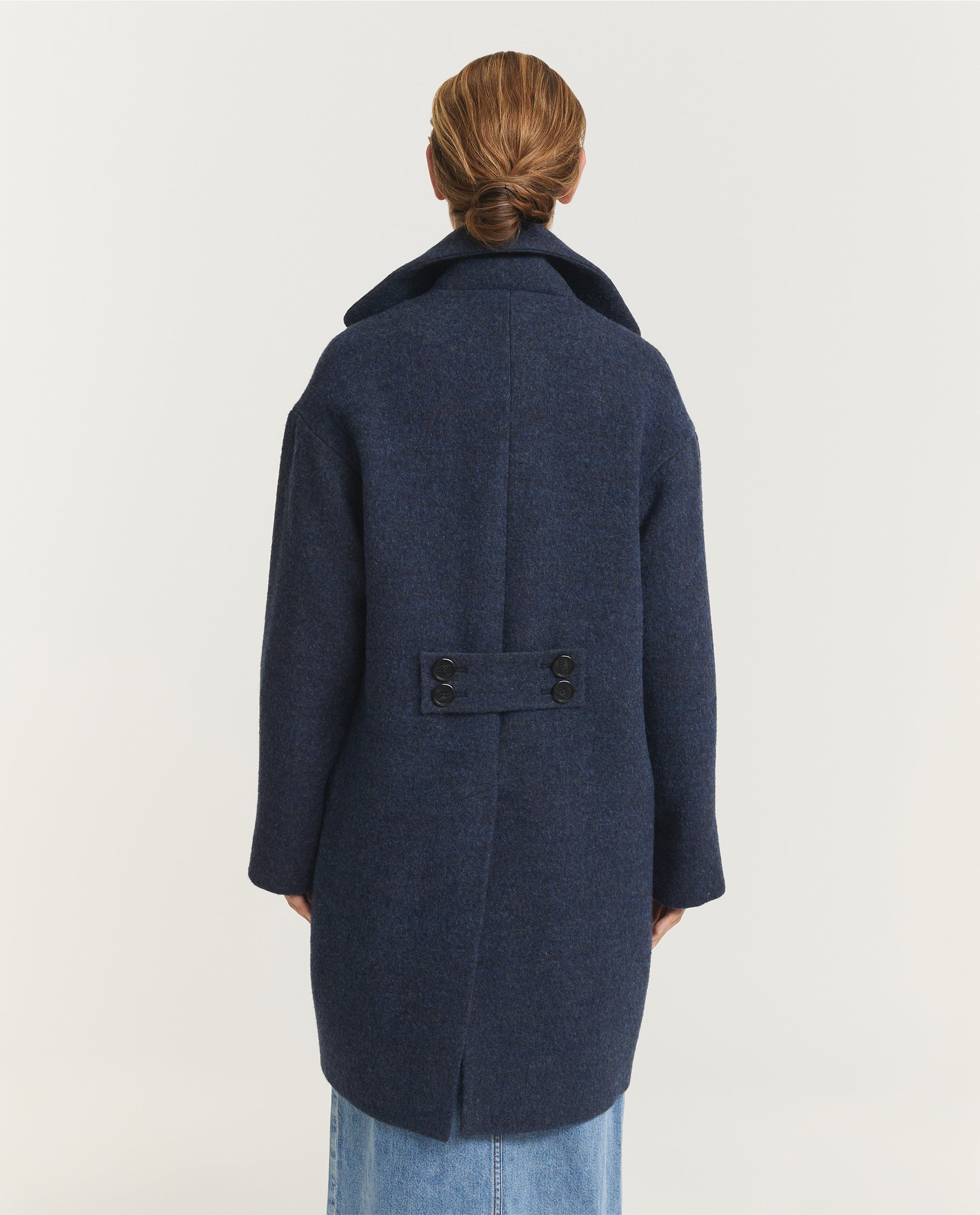 Alpaca Wol Overjas - Blauw