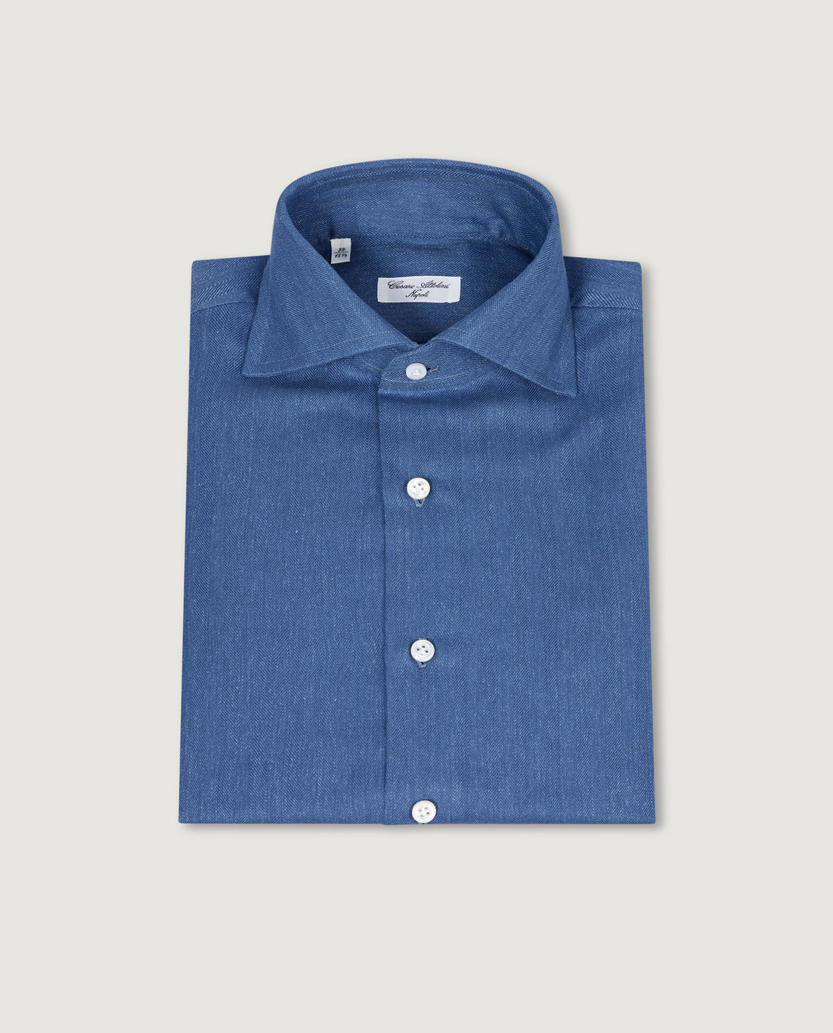 Katoen Cashmere Shirt - Blauw