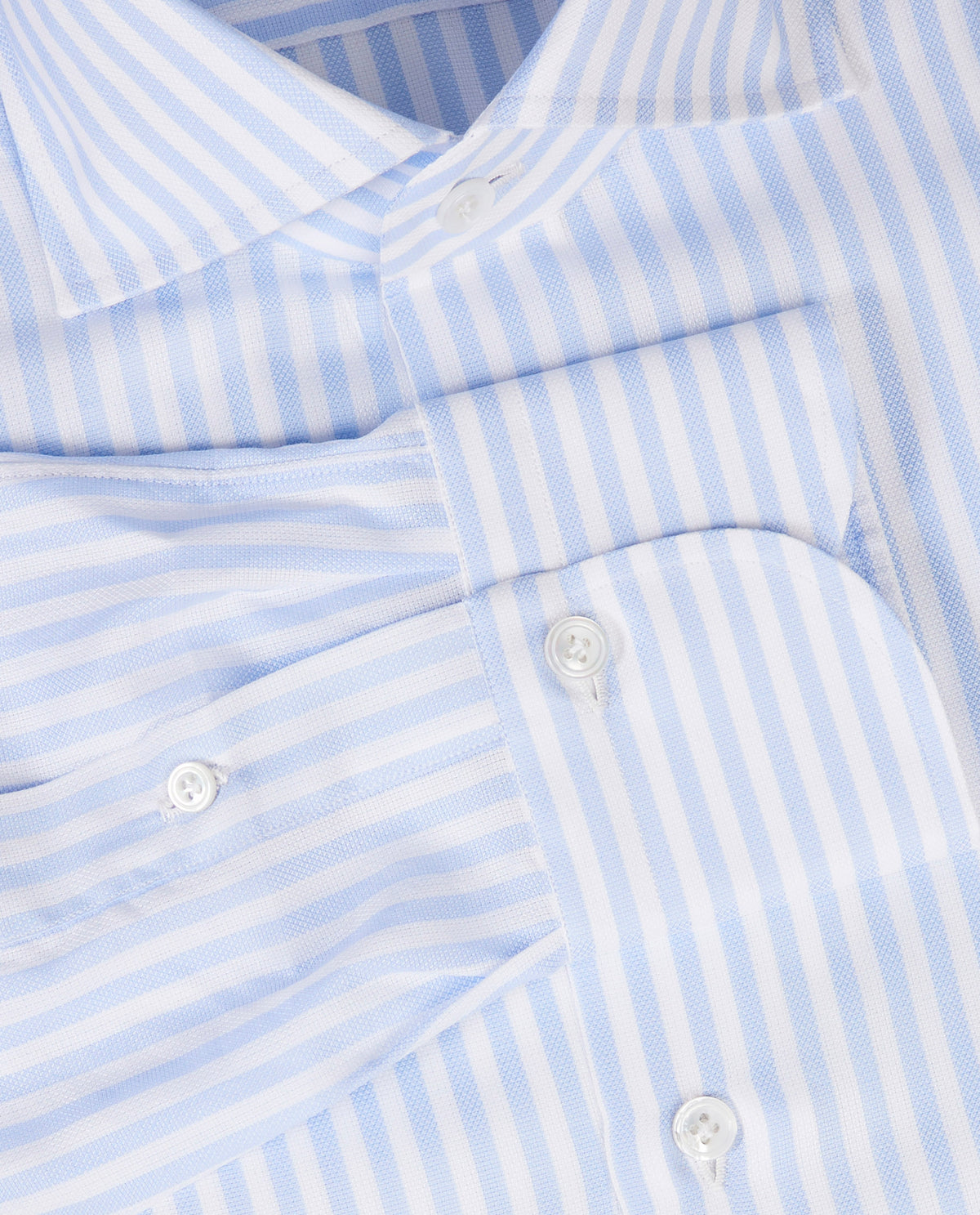 Gestreept Oxford Shirt - Lichtblauw