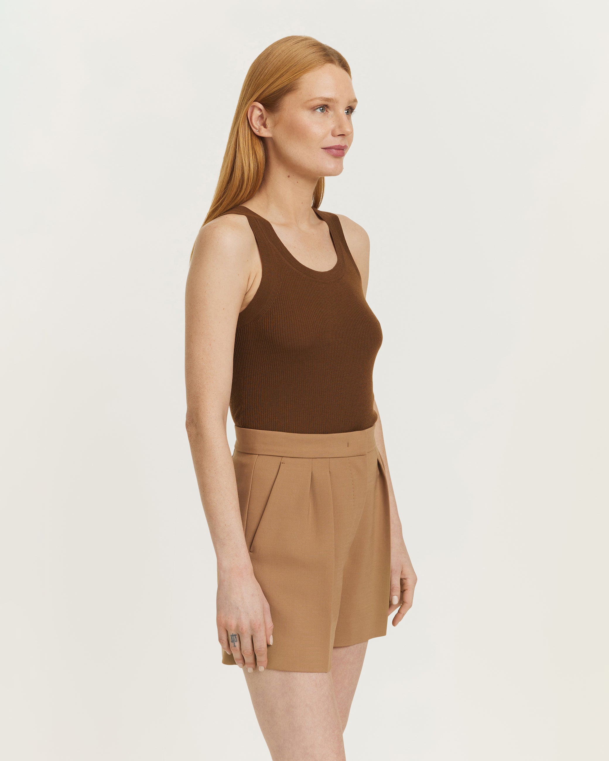 Wollen Eliadi top - Bruin