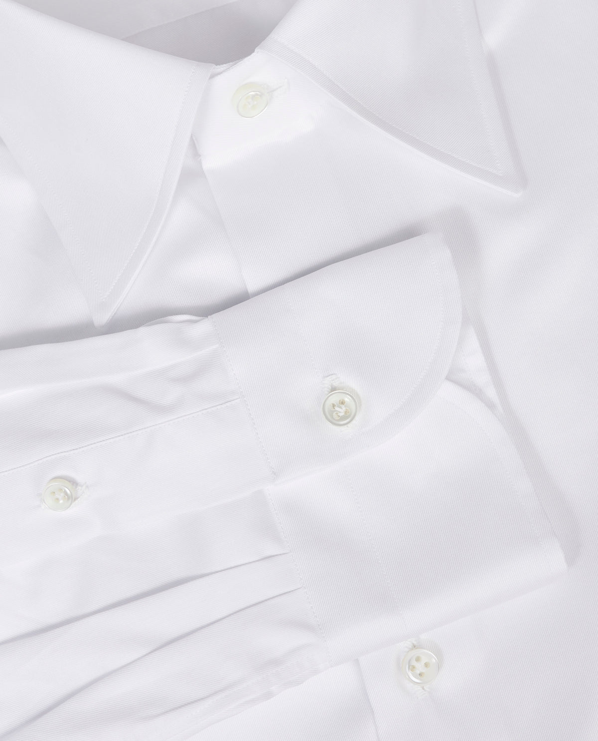 Point Collar Twill Cotton Shirt