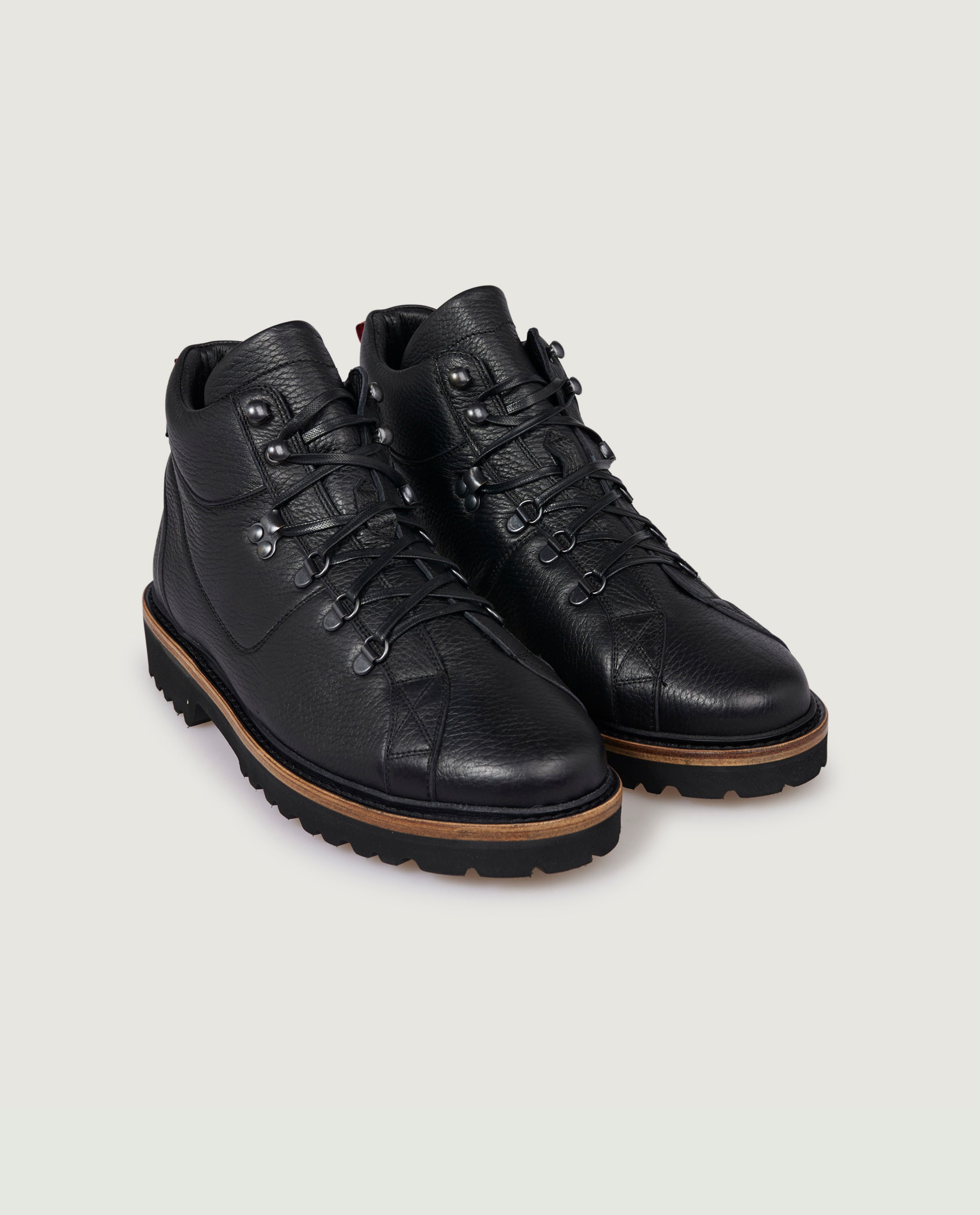 Lederen Mountain Boots - Zwart