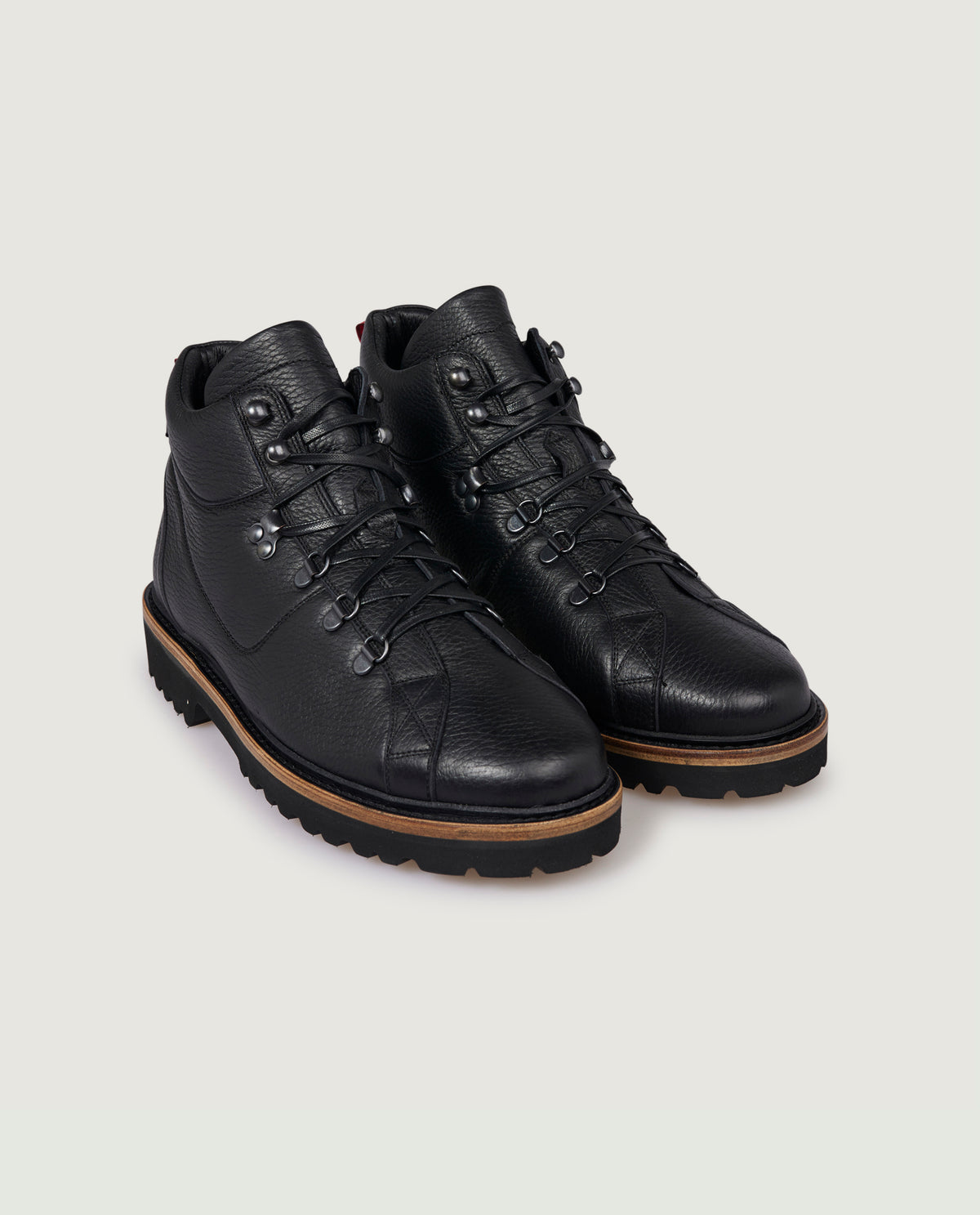 Lederen Mountain Boots - Zwart