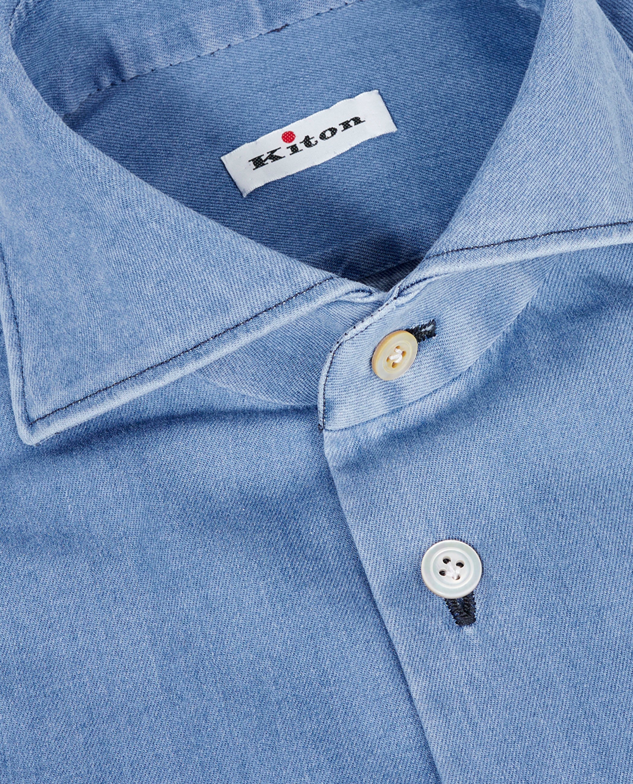 Cotton Blend Denim Shirt